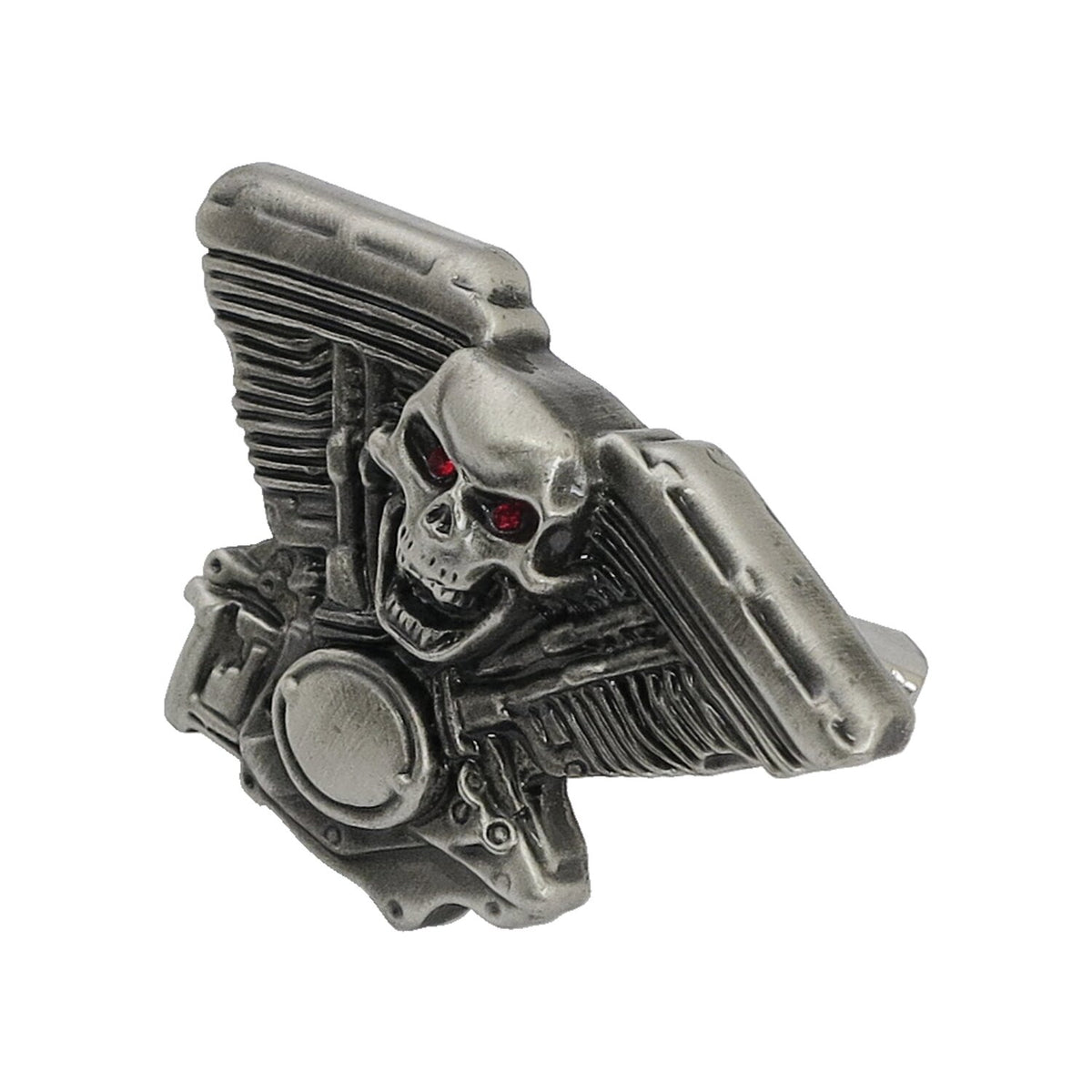 License plate mount kit Engine skull. Pewter
