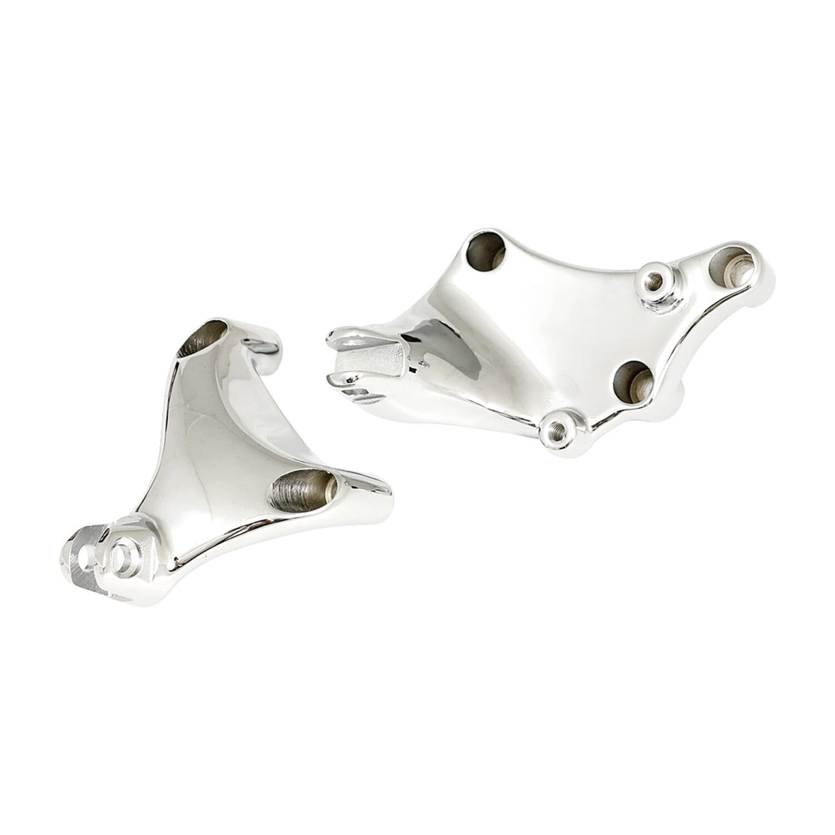 Passenger footpeg mount bracket set. Chrome