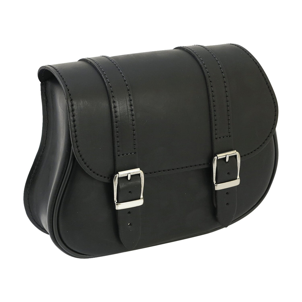 MCS, leather swing arm bag, 5 liter. Black