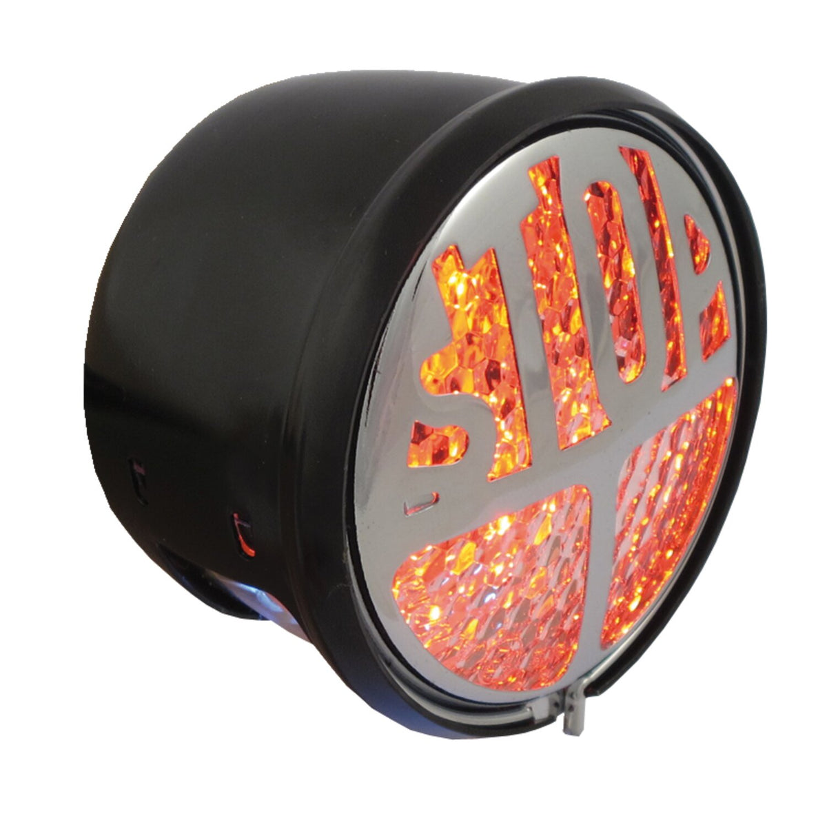 Stop LED taillight. Black. Clear lens