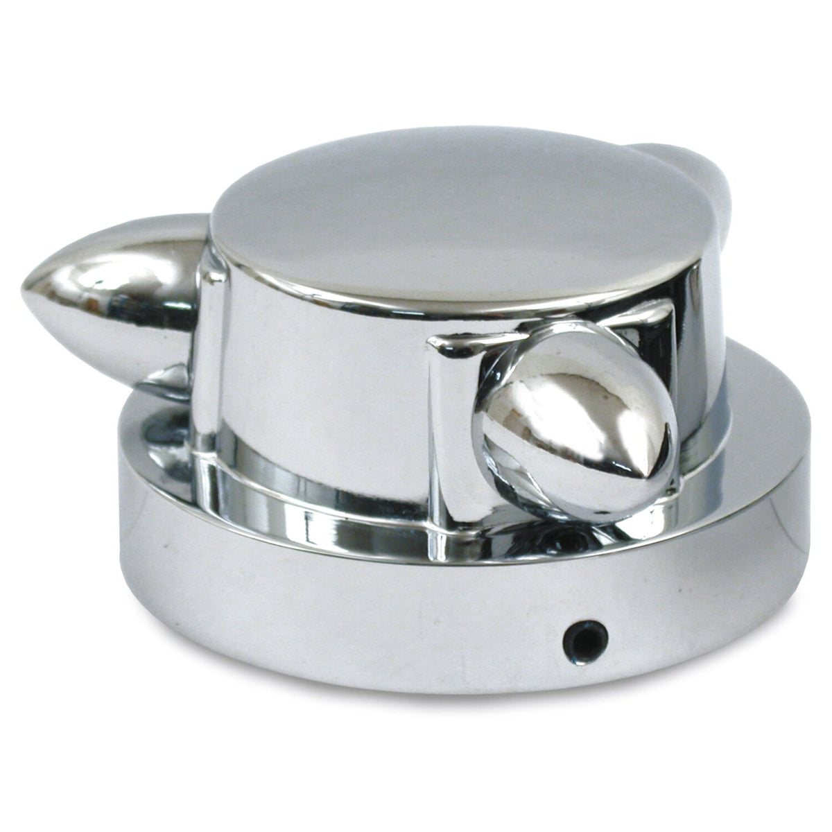 Kromett, gas cap cover small. Chrome