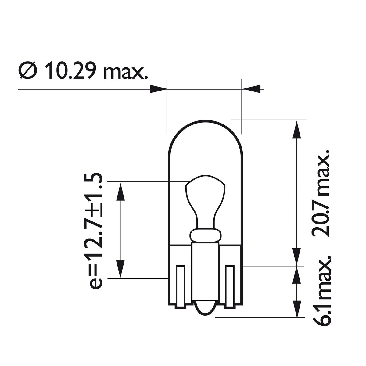 Philips light bulb WY5W, orange lens