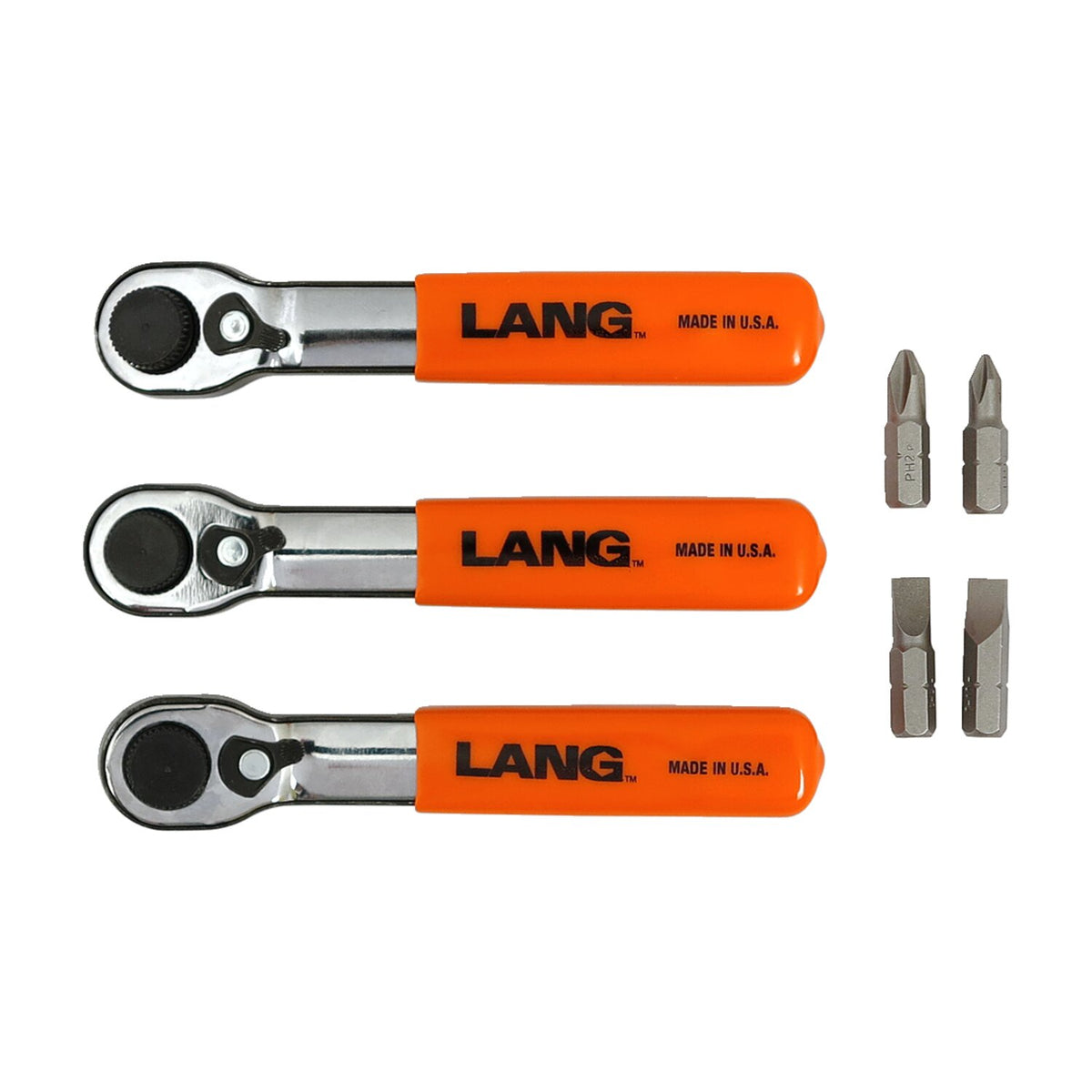 Lang Tools, mini ratcheting bit wrench. Fine tooth