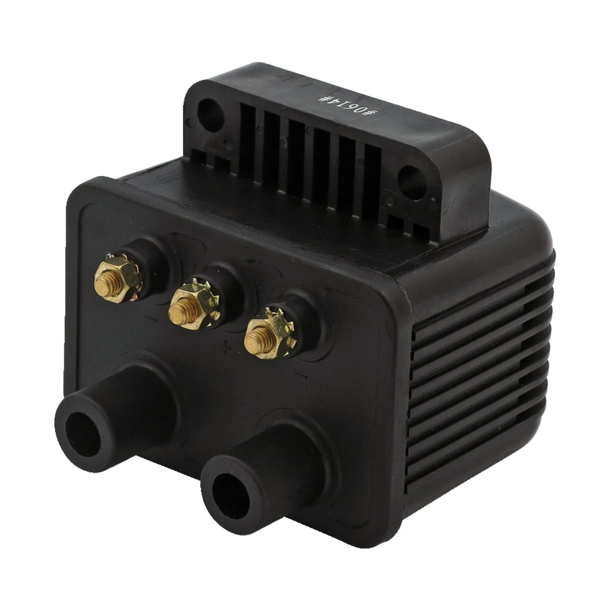 Mini single fire coil. 12v, 3 ohm. Black