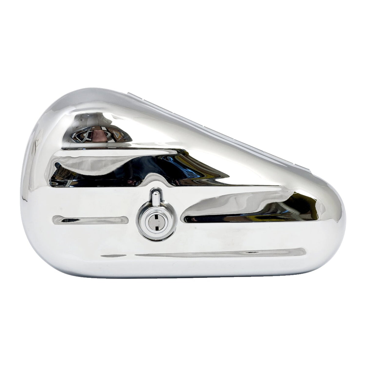 Teardrop tool box ribbed. Chrome