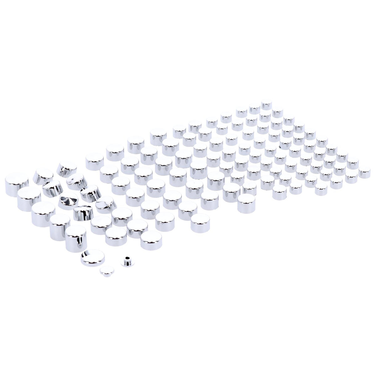 Smoothtopps, push-on cover set (111pc). Chrome