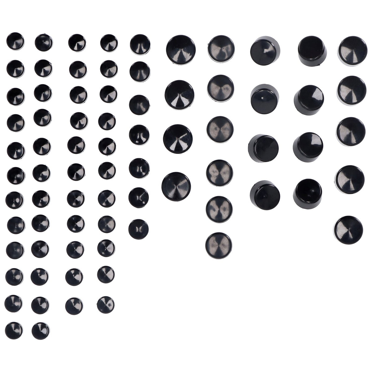 Smoothtopps, push-on cover set (76pc). Black