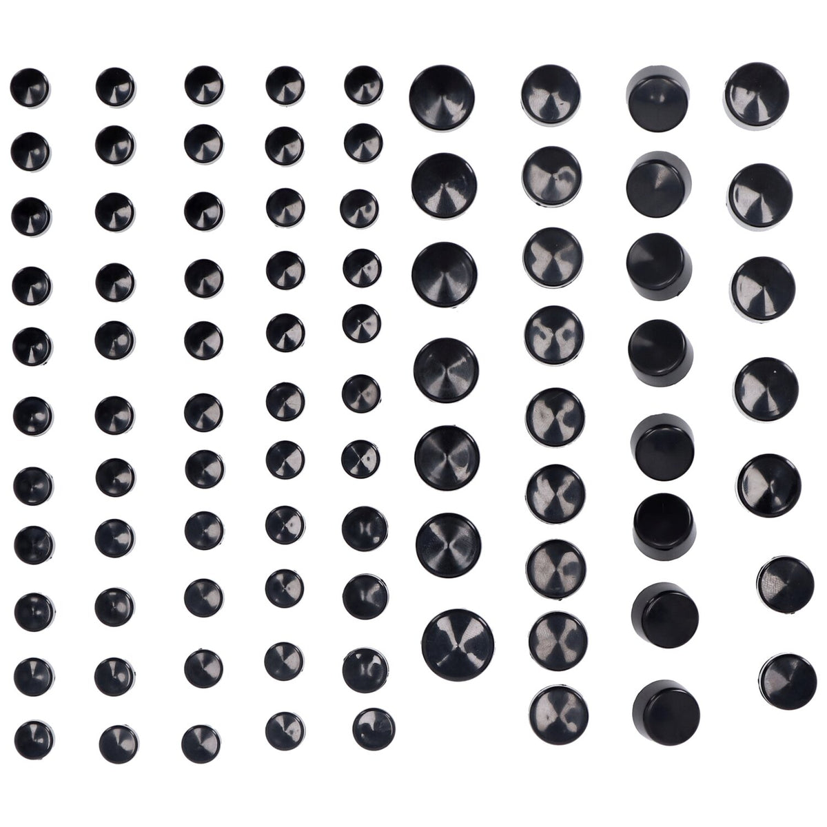 Smoothtopps, push-on cover set (86pc). Black