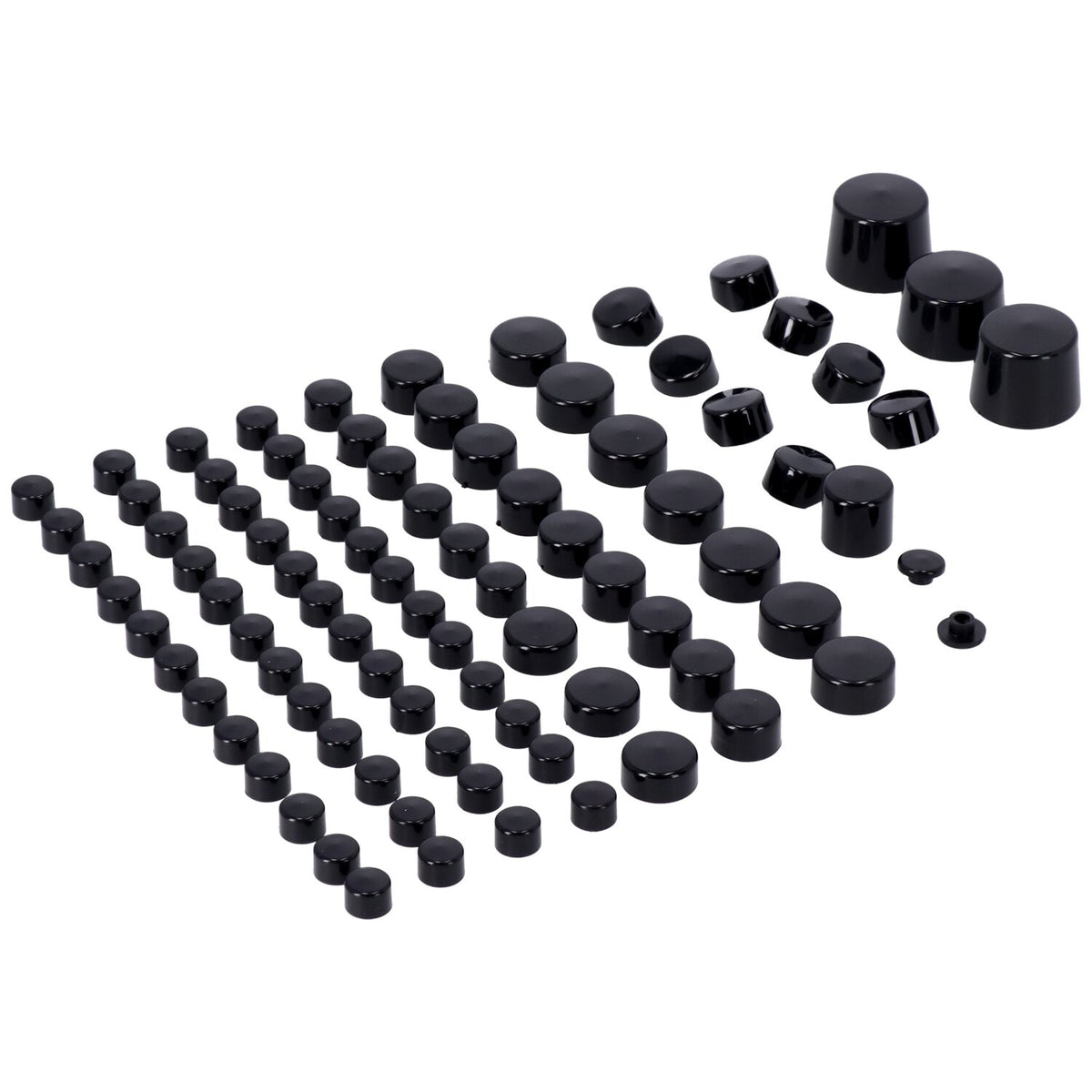 Smoothtopps, push-on cover set (81pc). Black