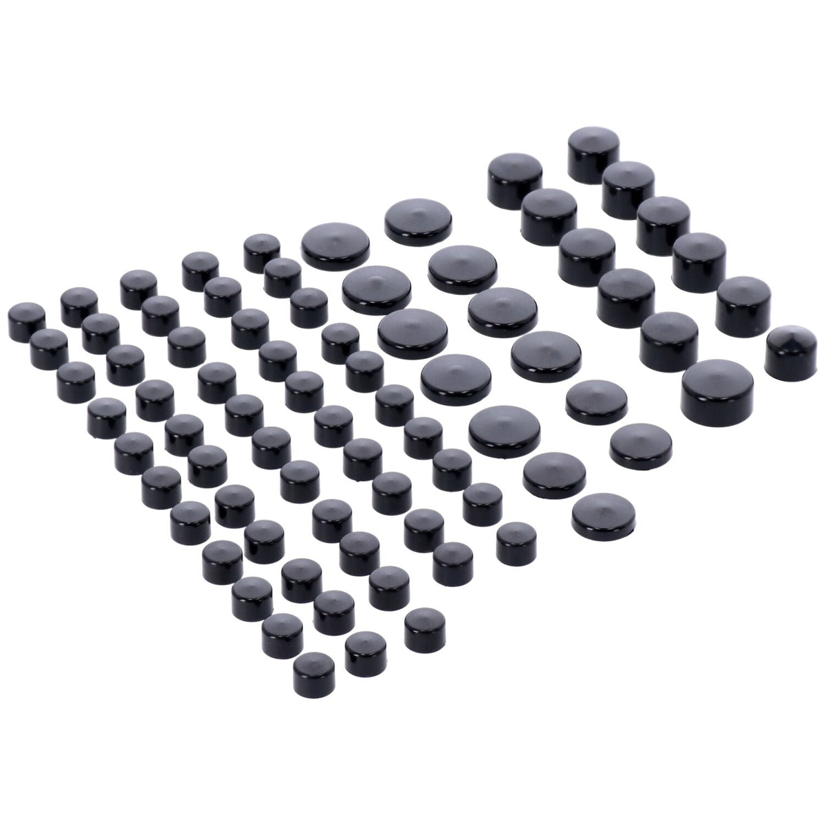 Smoothtopps, push-on cover set (77pc). Black