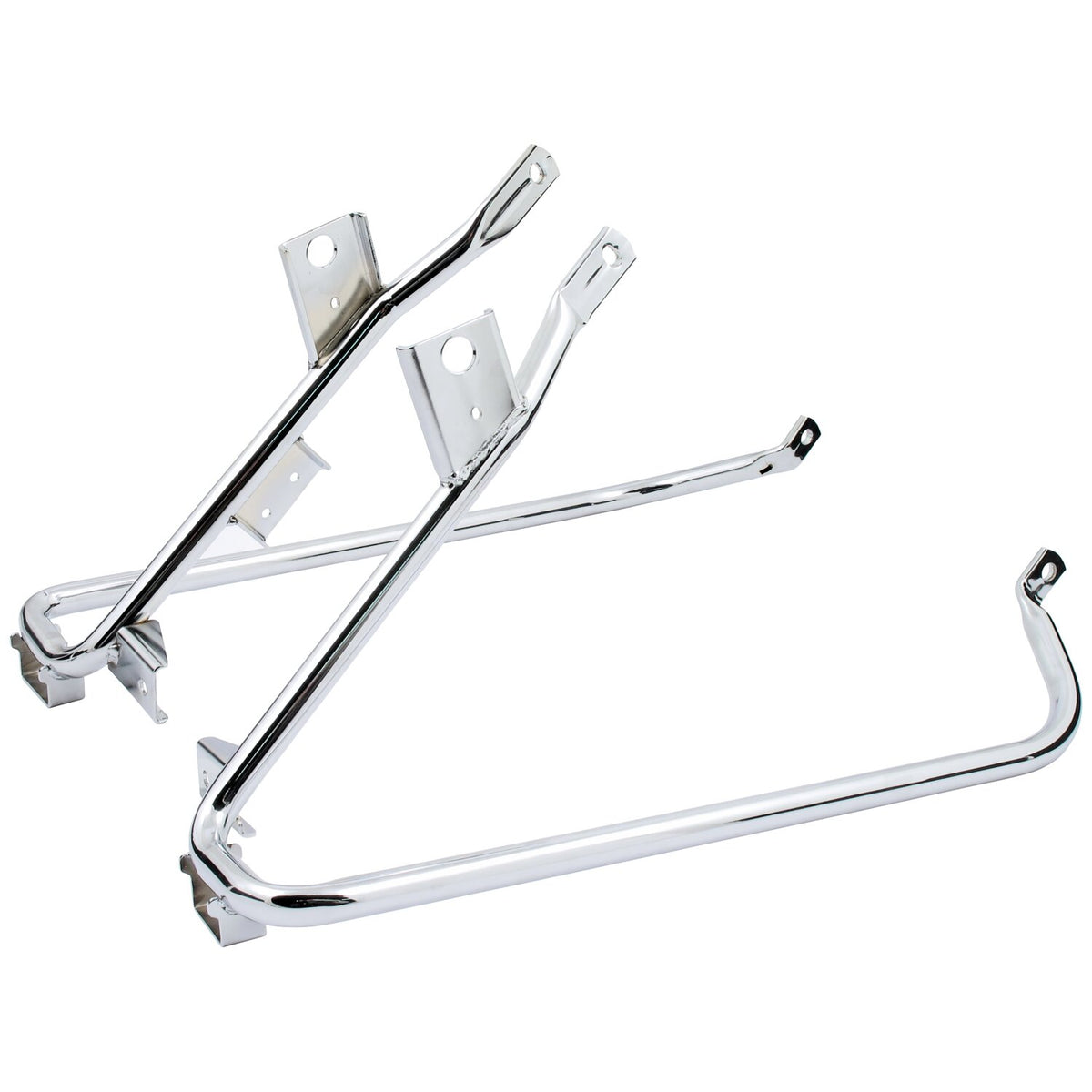 Saddlebag support bracket set. Chrome