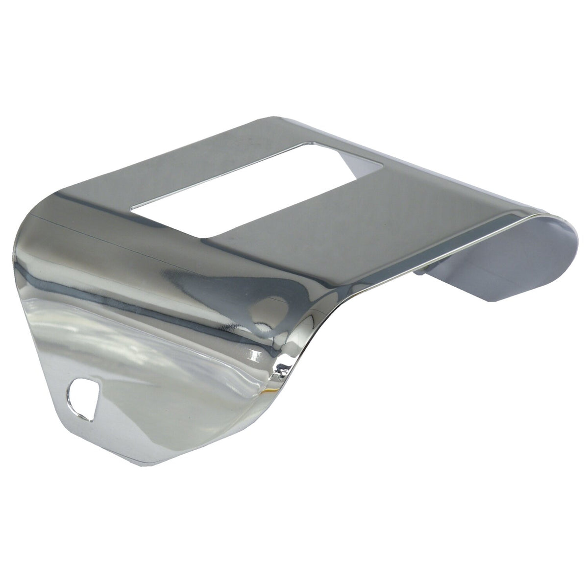 73-up taillight visor. plain. Chrome