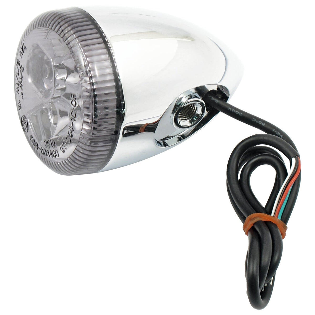 3-1 LED bullet taillight / turn signal combo. Chrome. Smoke