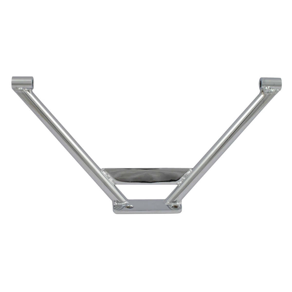 Rigid frame passenger foot peg bracket. Chrome