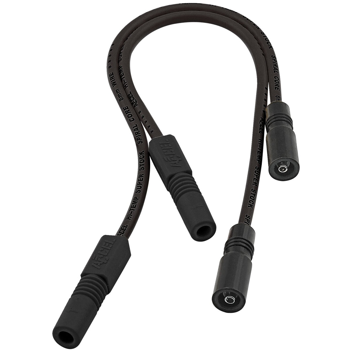 Accel, 8mm Ferro Spiral core spark plug wire set. Black