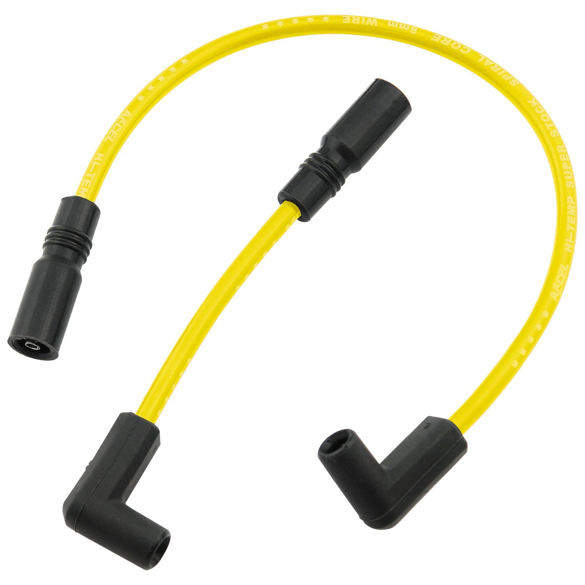 Accel, 8mm Ferro Spiral core spark plug wire set. Yellow