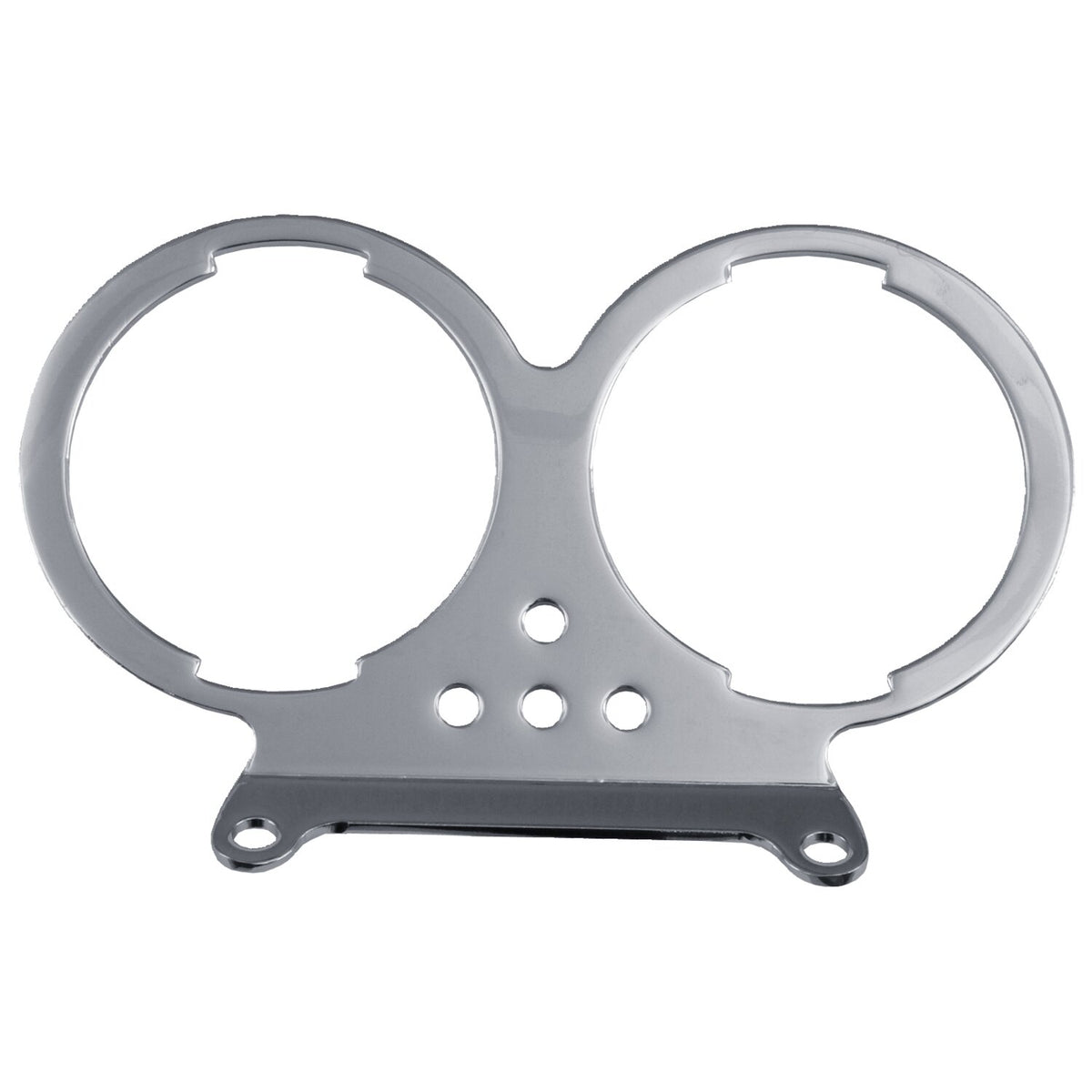Mounting bracket, speedo & tachometer. Chrome