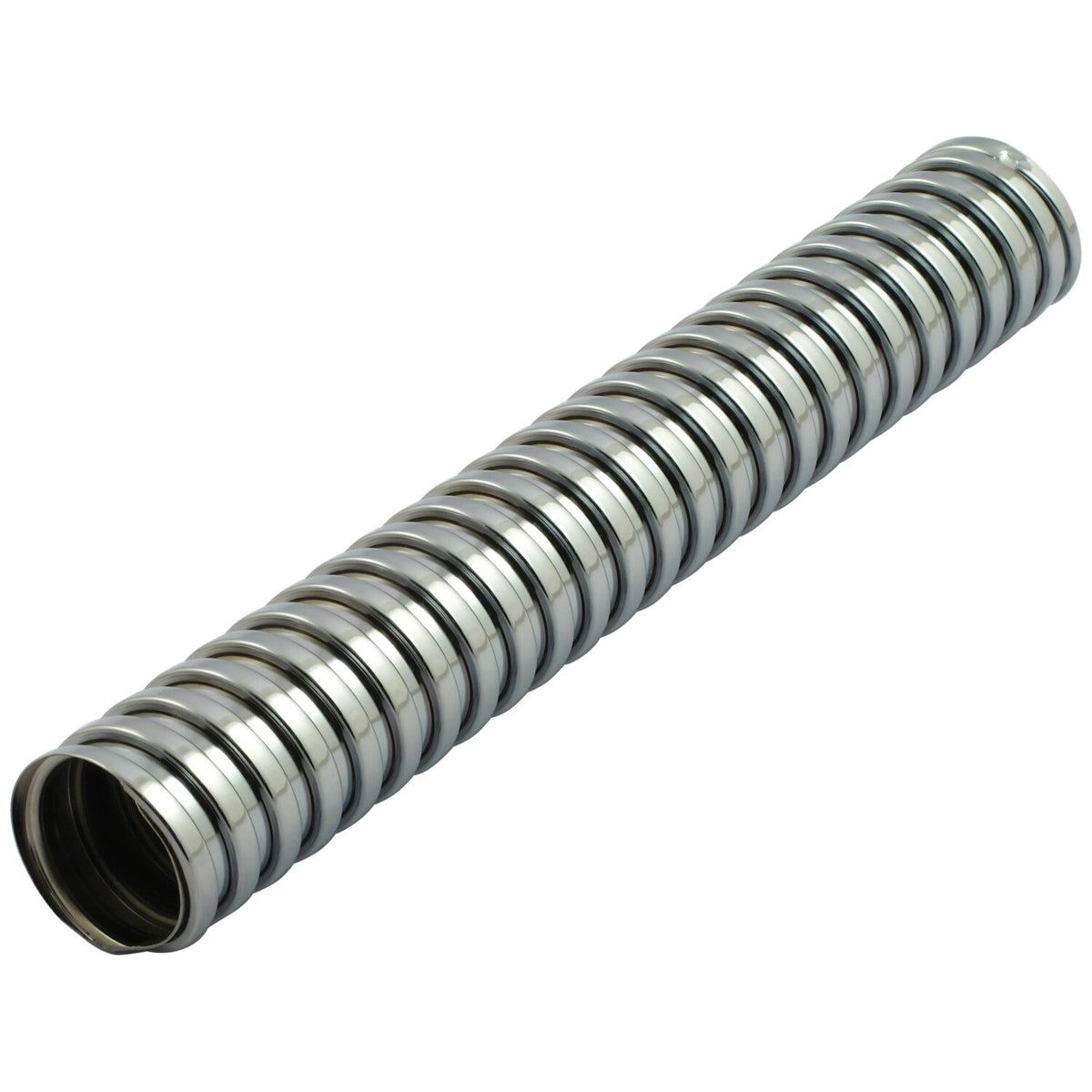 Flexible exhaust header cover. Chrome