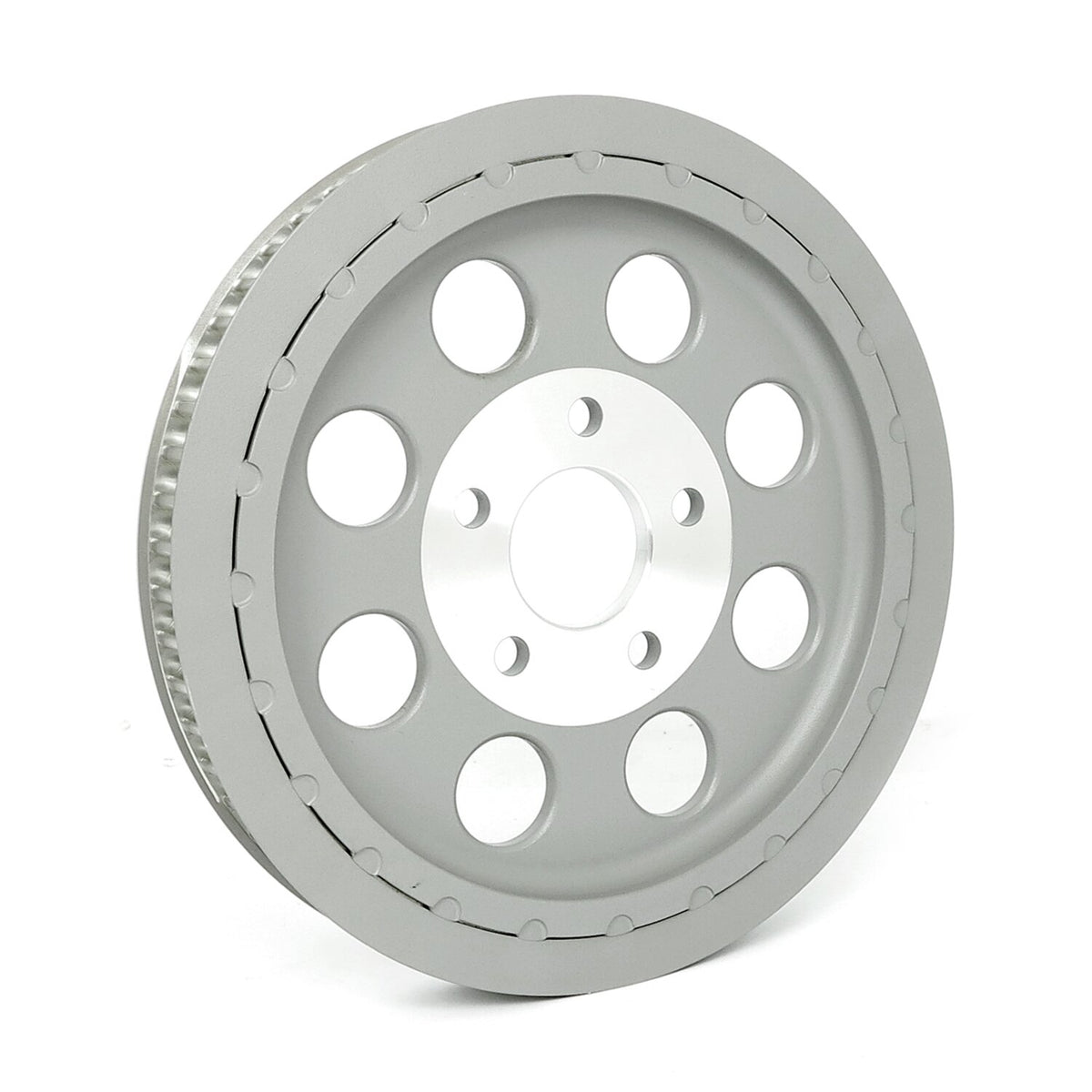 Reproduction OEM style wheel pulley 61t, 1-1/8" belt. Silver