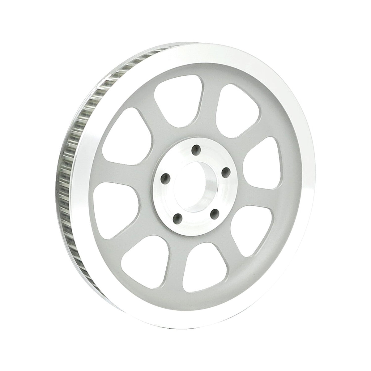 Reproduction OEM style wheel pulley 70t, 1-1/8" belt. Silver