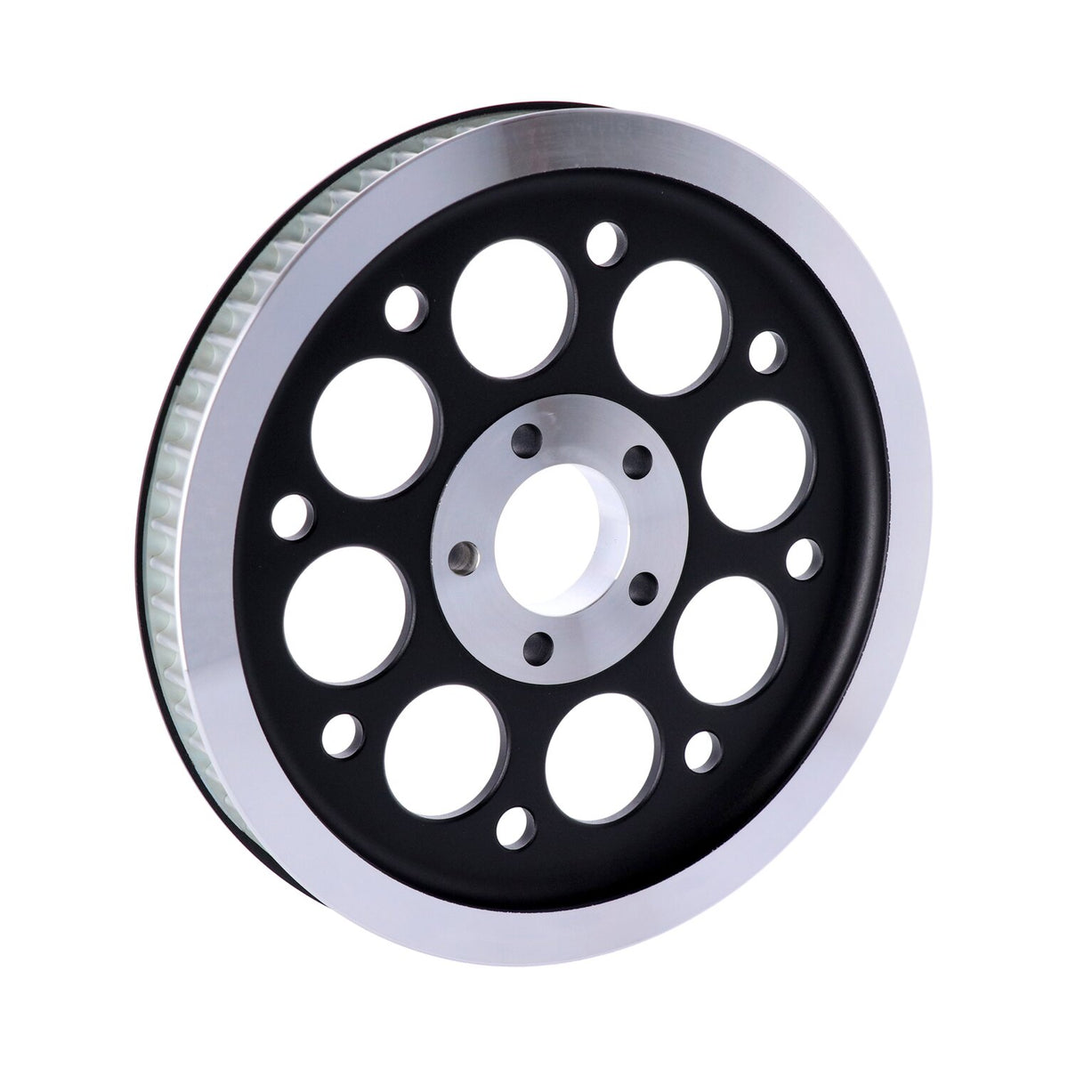 Reproduction OEM style wheel pulley 70t, 1-1/8" belt. Black