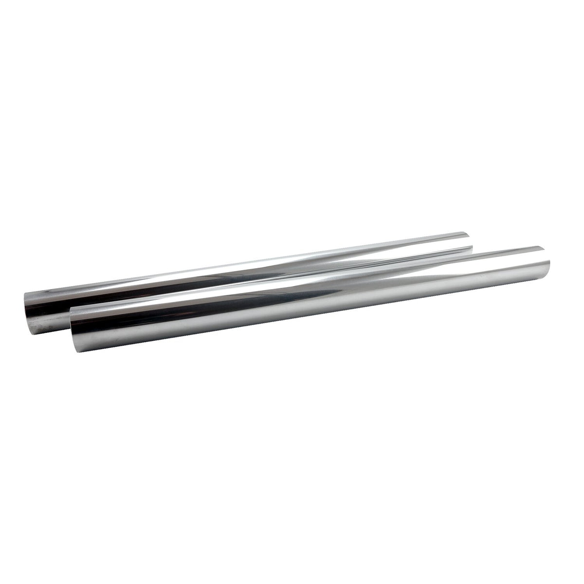 Fork tubes 41mm, 26-7/16". show chrome