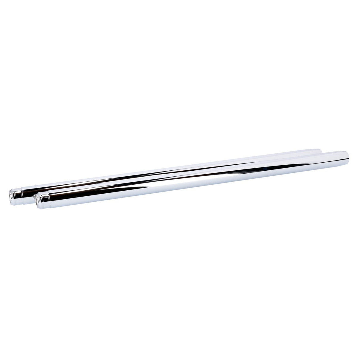 Fork tubes 35mm, 27-1/4". show chrome