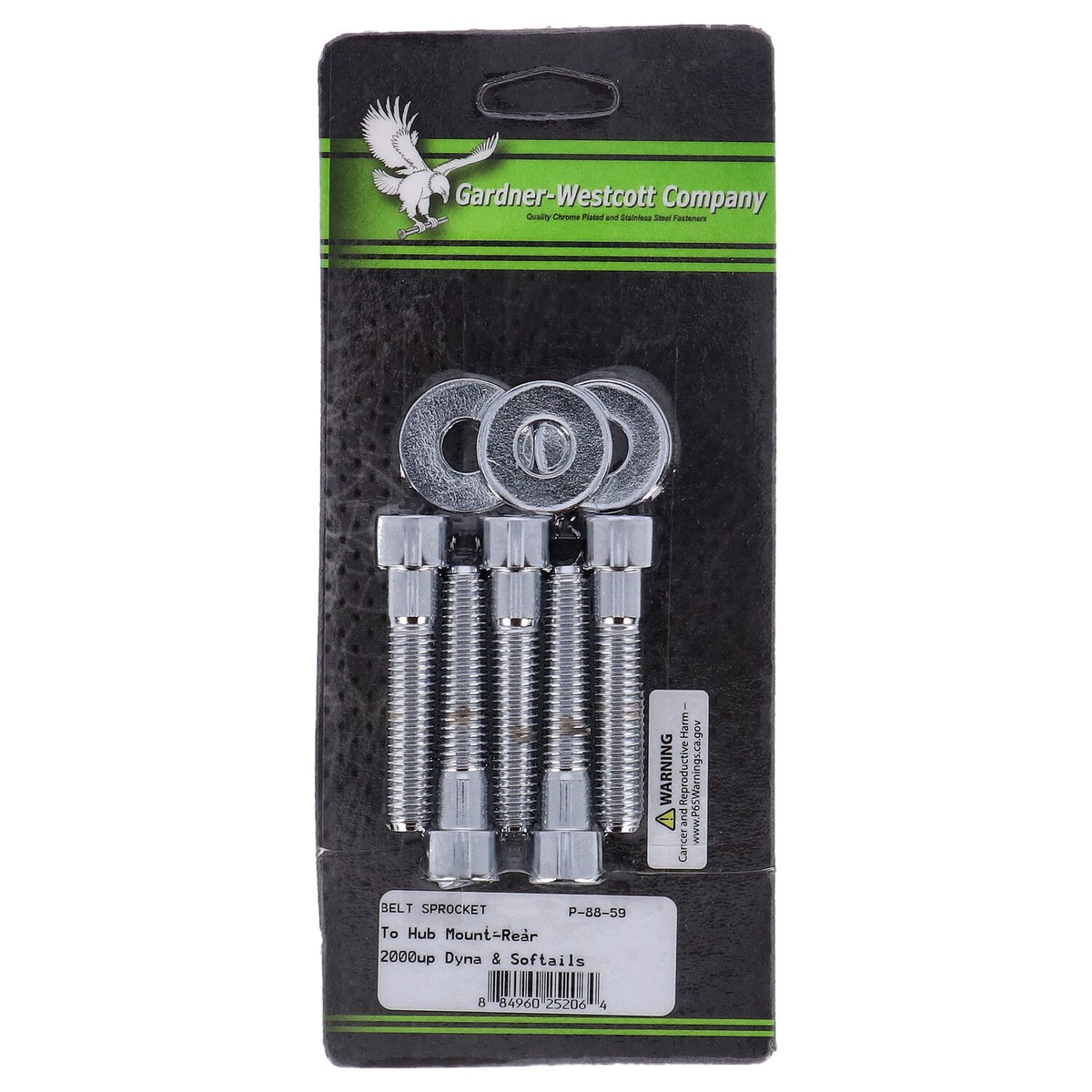 GW, rear belt pulley mount kit, allen polished chrome