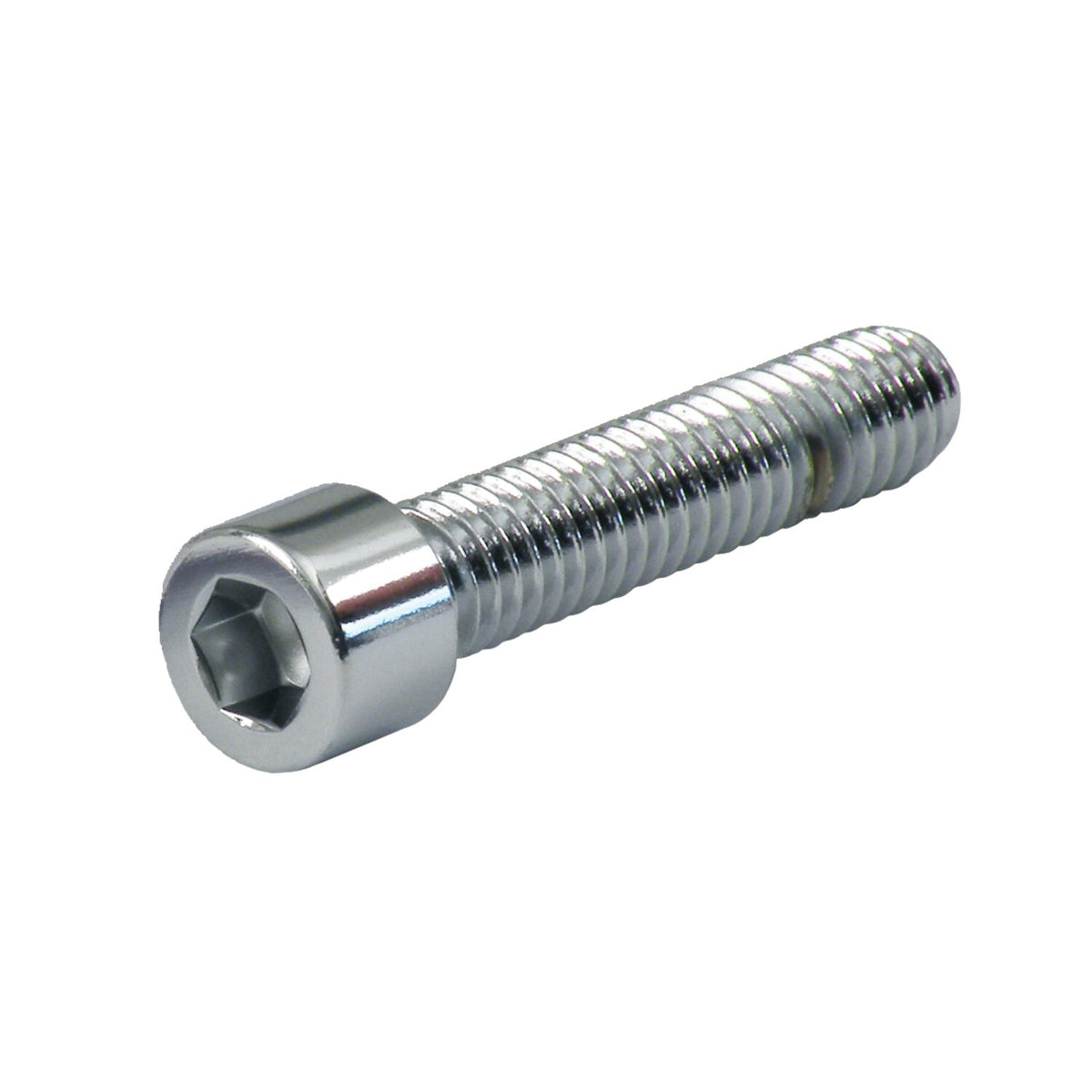 Polished allen bolt, chrome 3/8-24 x 4 1/2