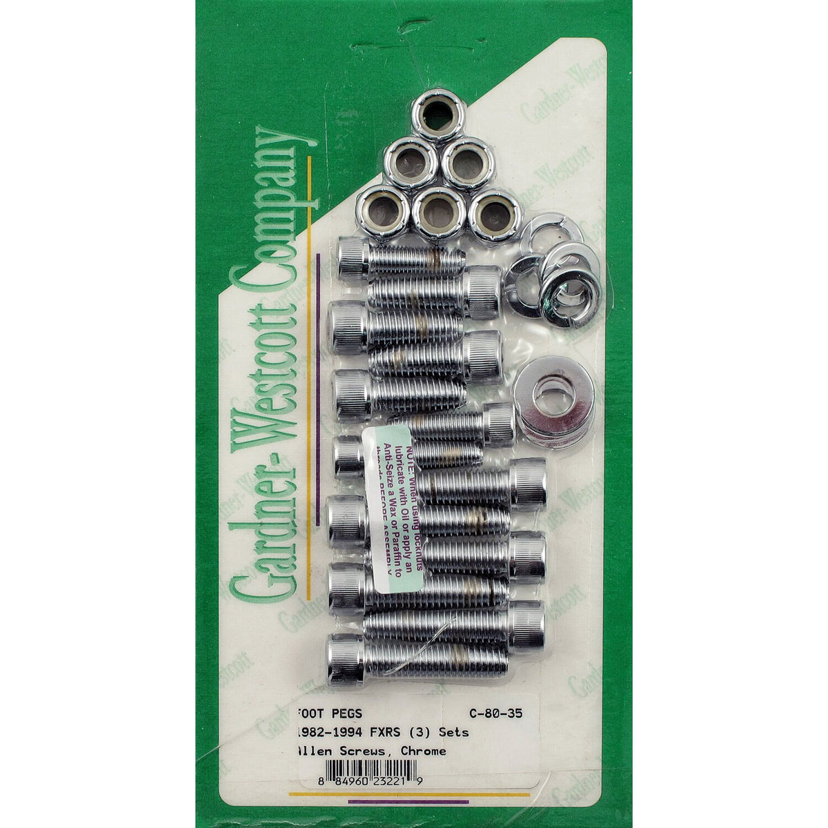 Gardner-Westcott, foot peg mount kit. Chrome