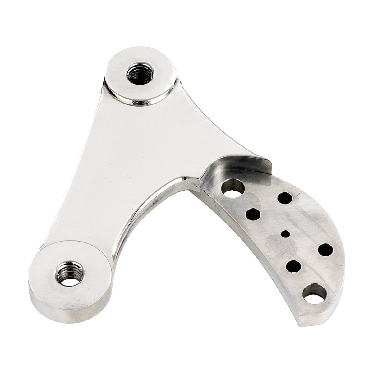K-Tech 2-piston caliper mounting bracket left. Polished