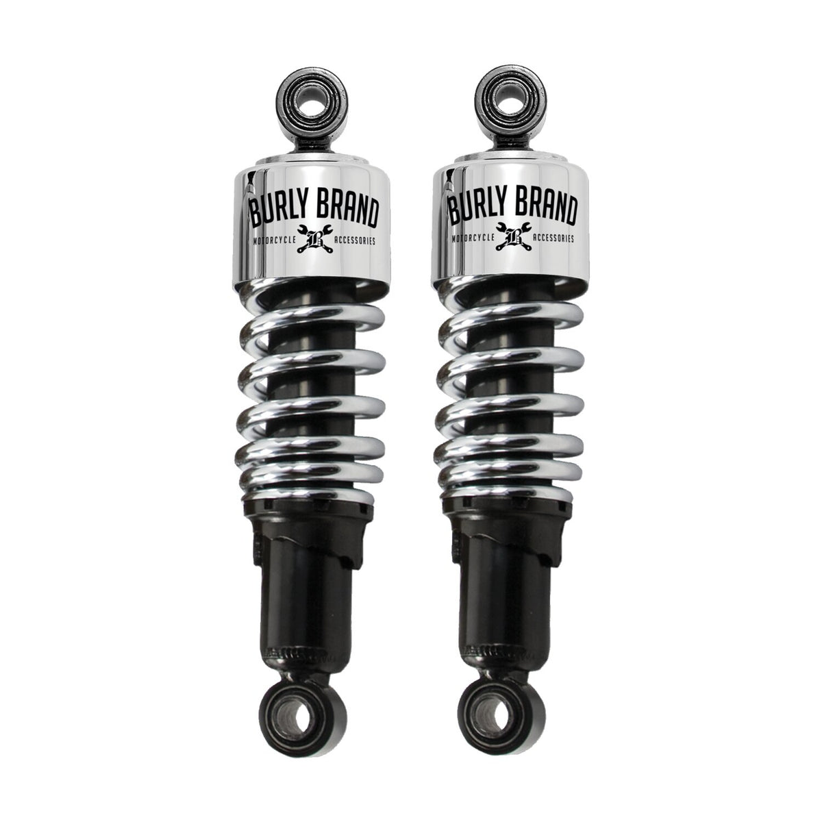 Burly, Slammer 10.5" lowering shocks. Chrome