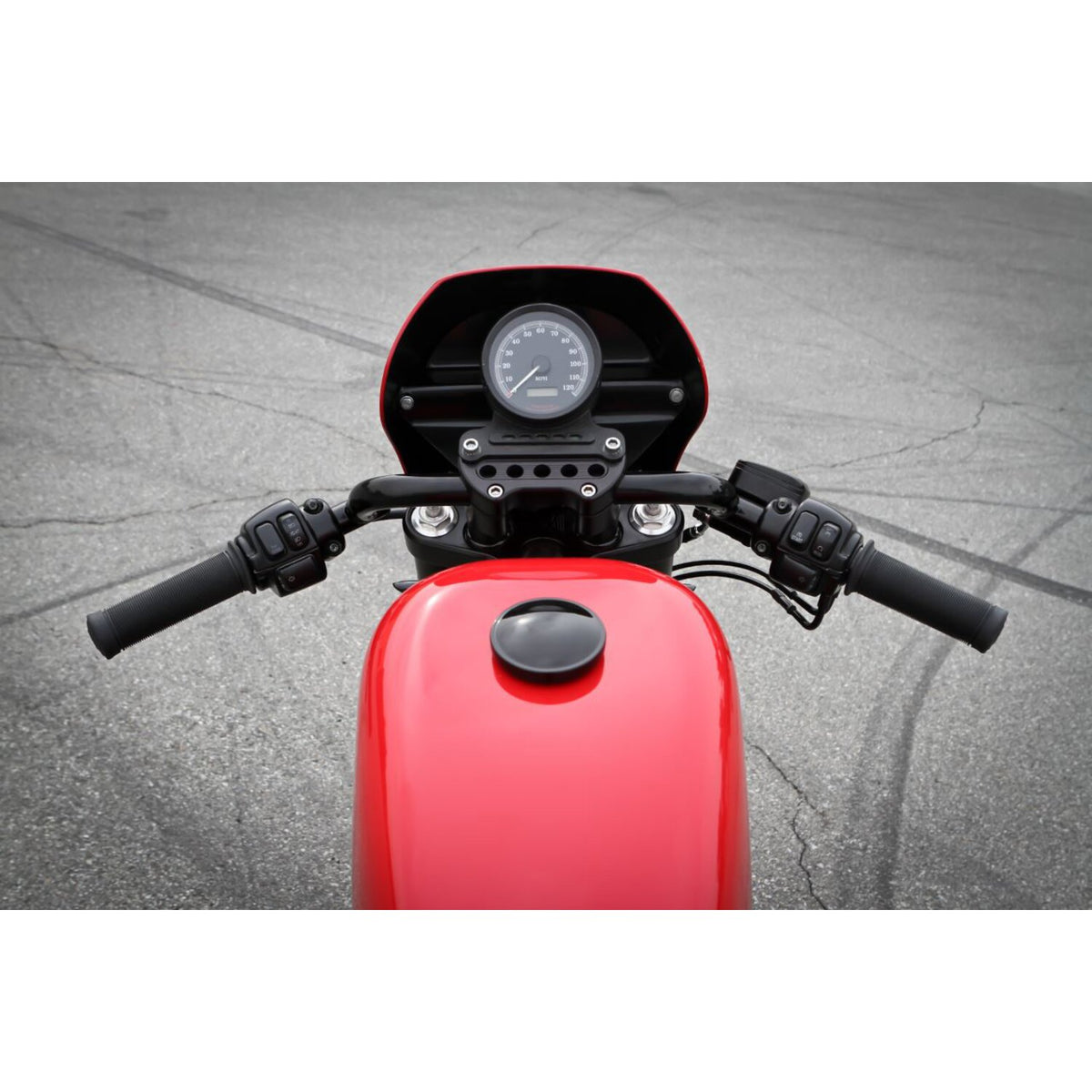 Burly, 1" Clubman bar. Black