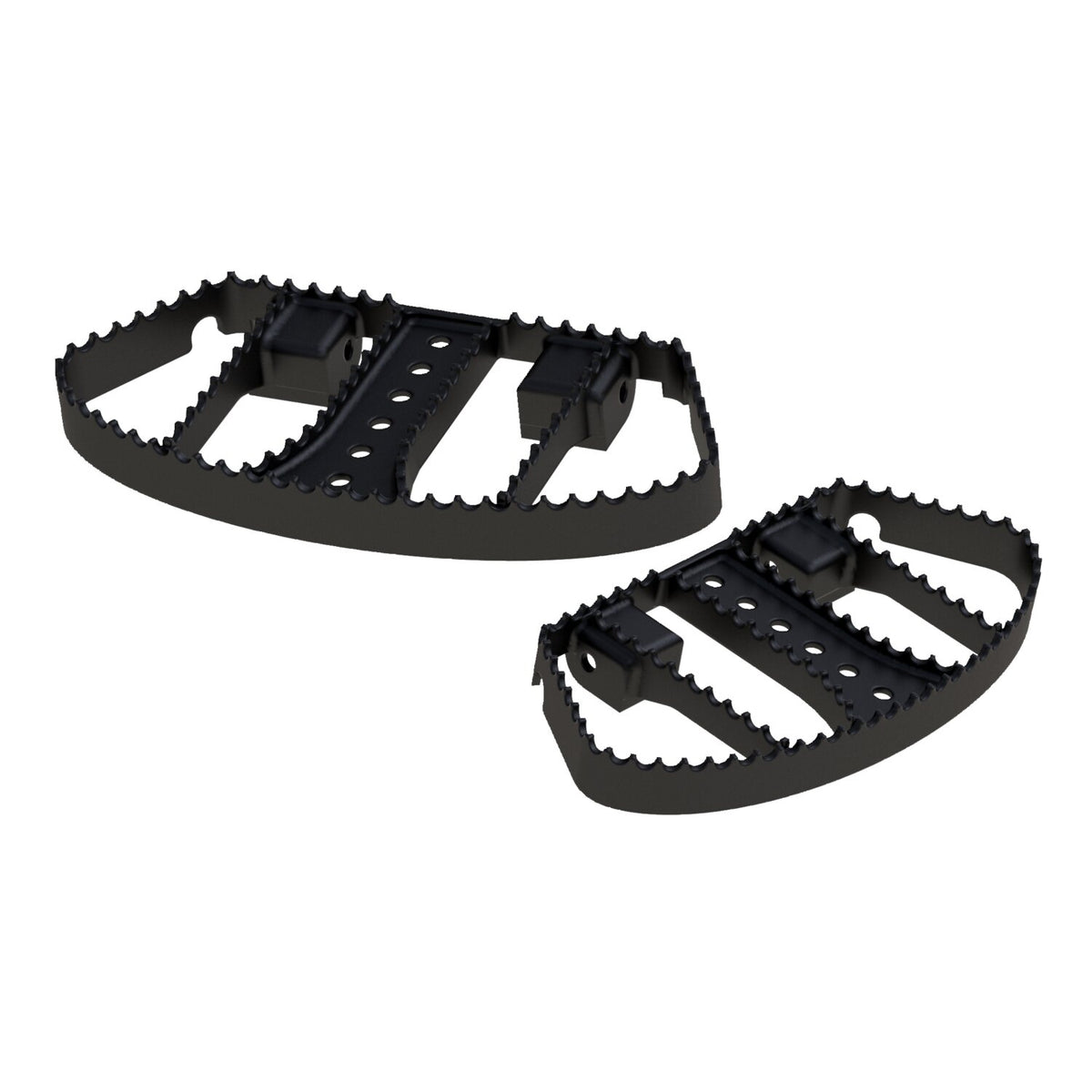 Burly, MX rider floorboards. Black