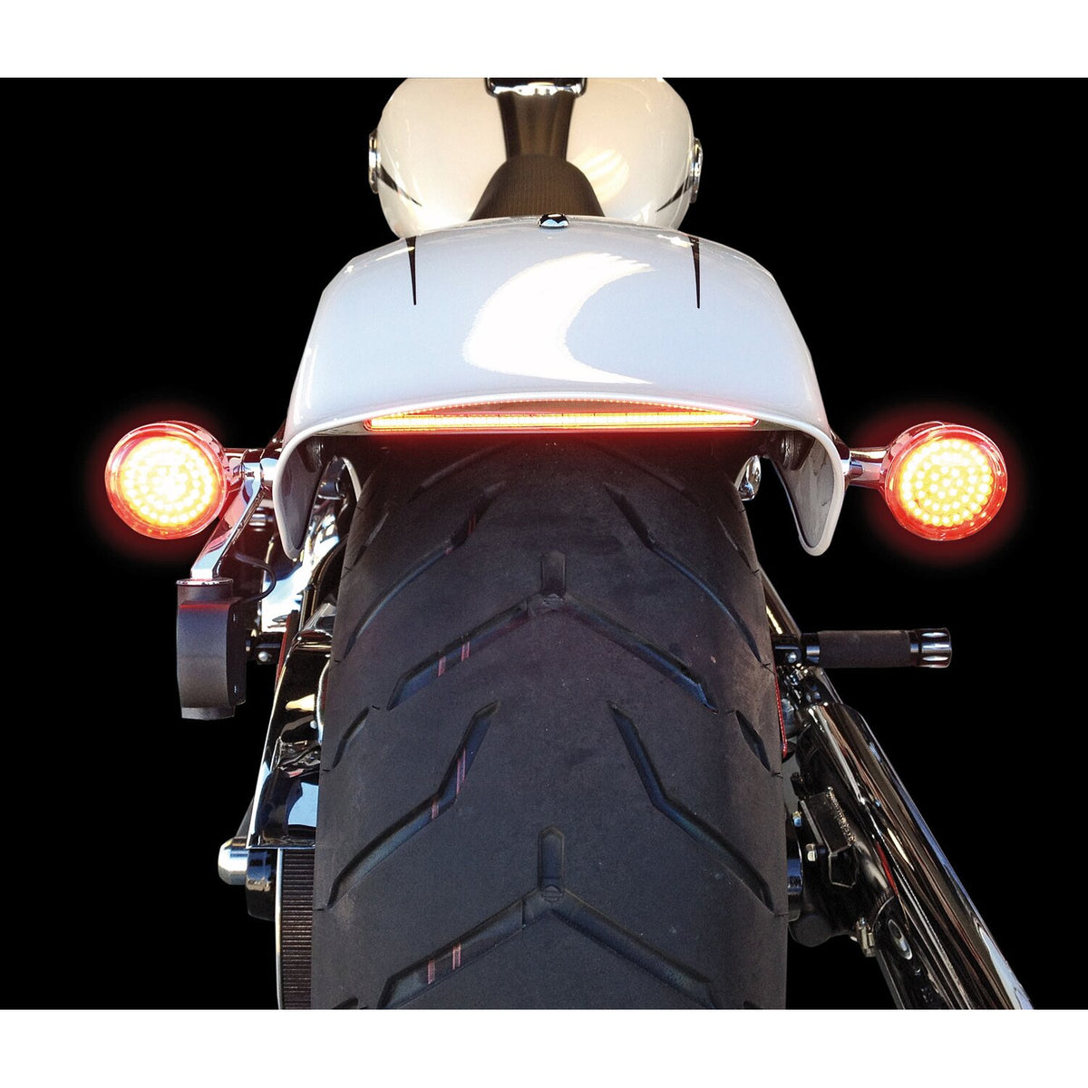 Custom Dynamics, Breakout LED taillight. Chrome. Clear lens