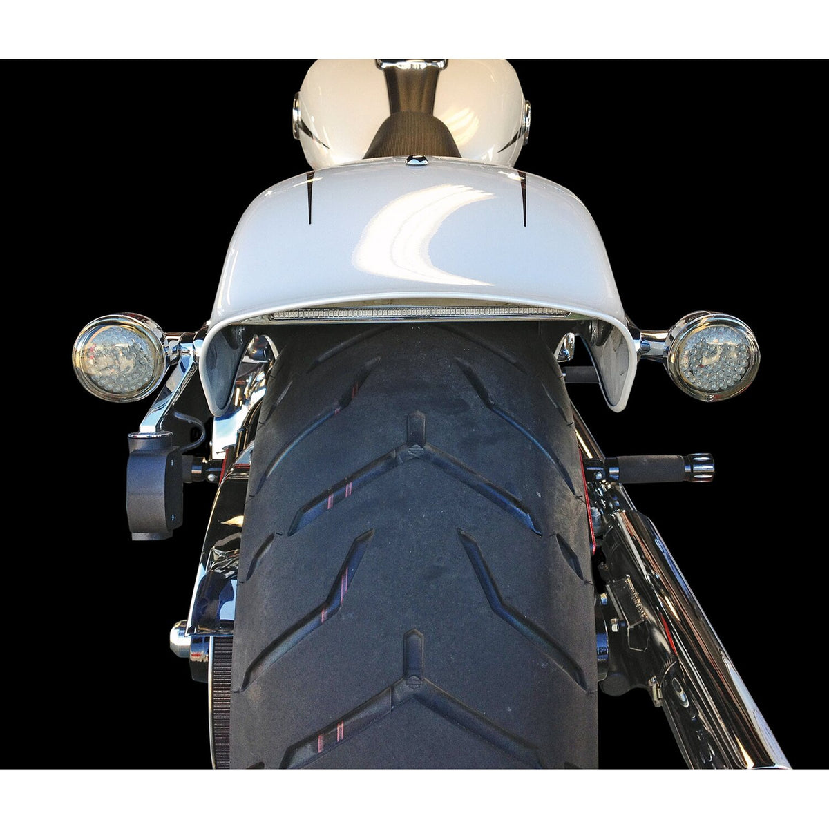 Custom Dynamics, Breakout LED taillight. Chrome. Clear lens