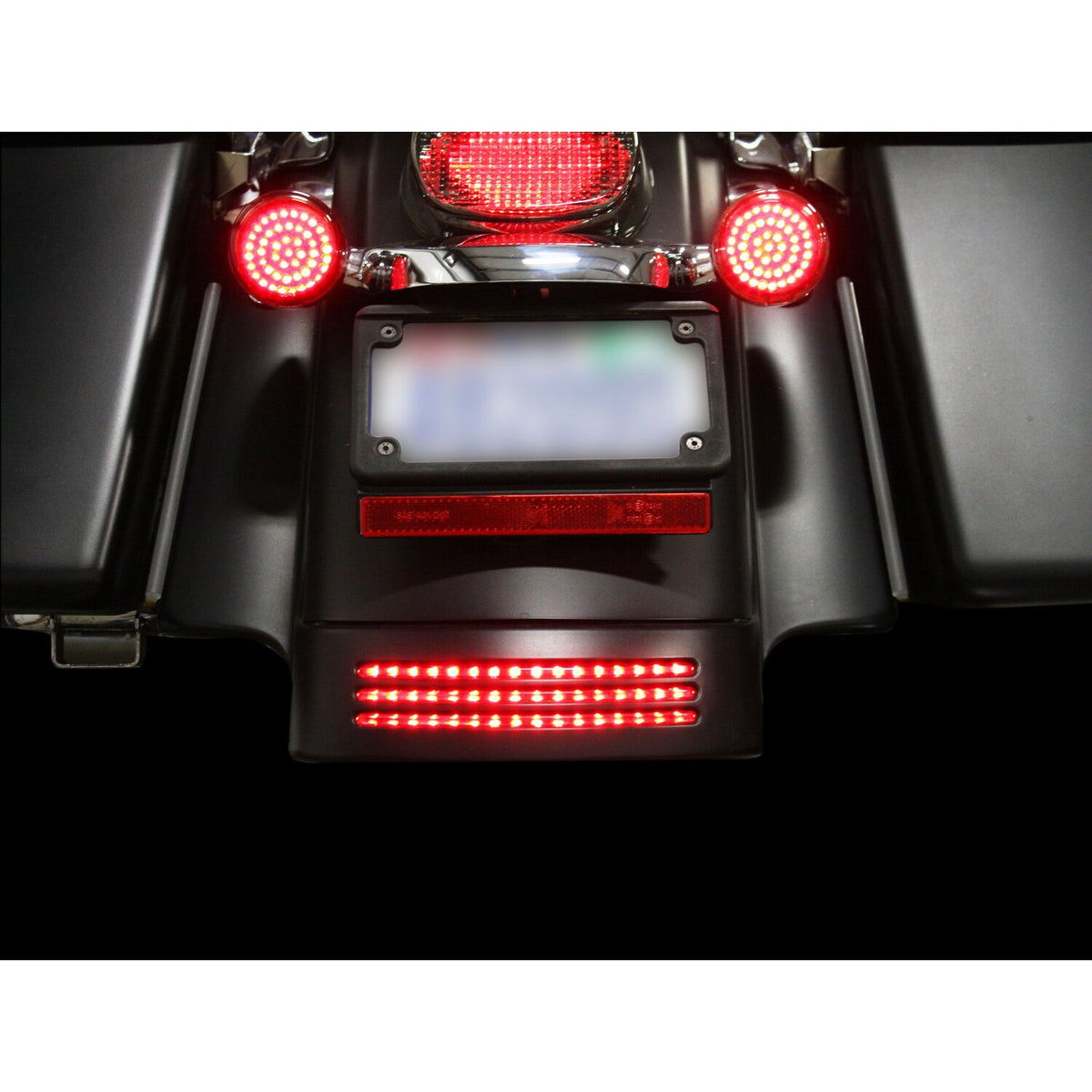 Custom Dynamics, Tri-Bar LED rear fender tip. Red lens