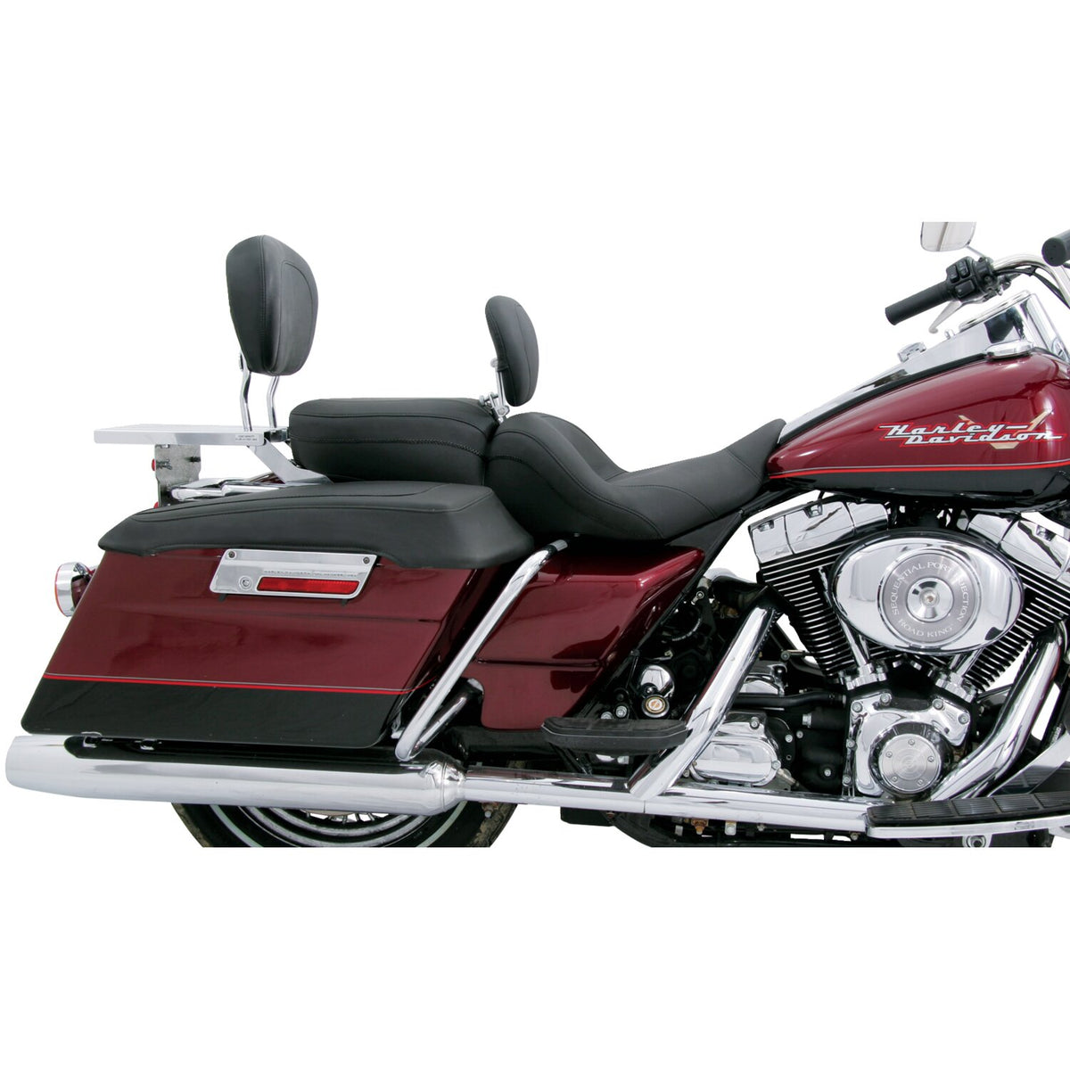 Mustang, Lowdown Touring seat. With rider backrest