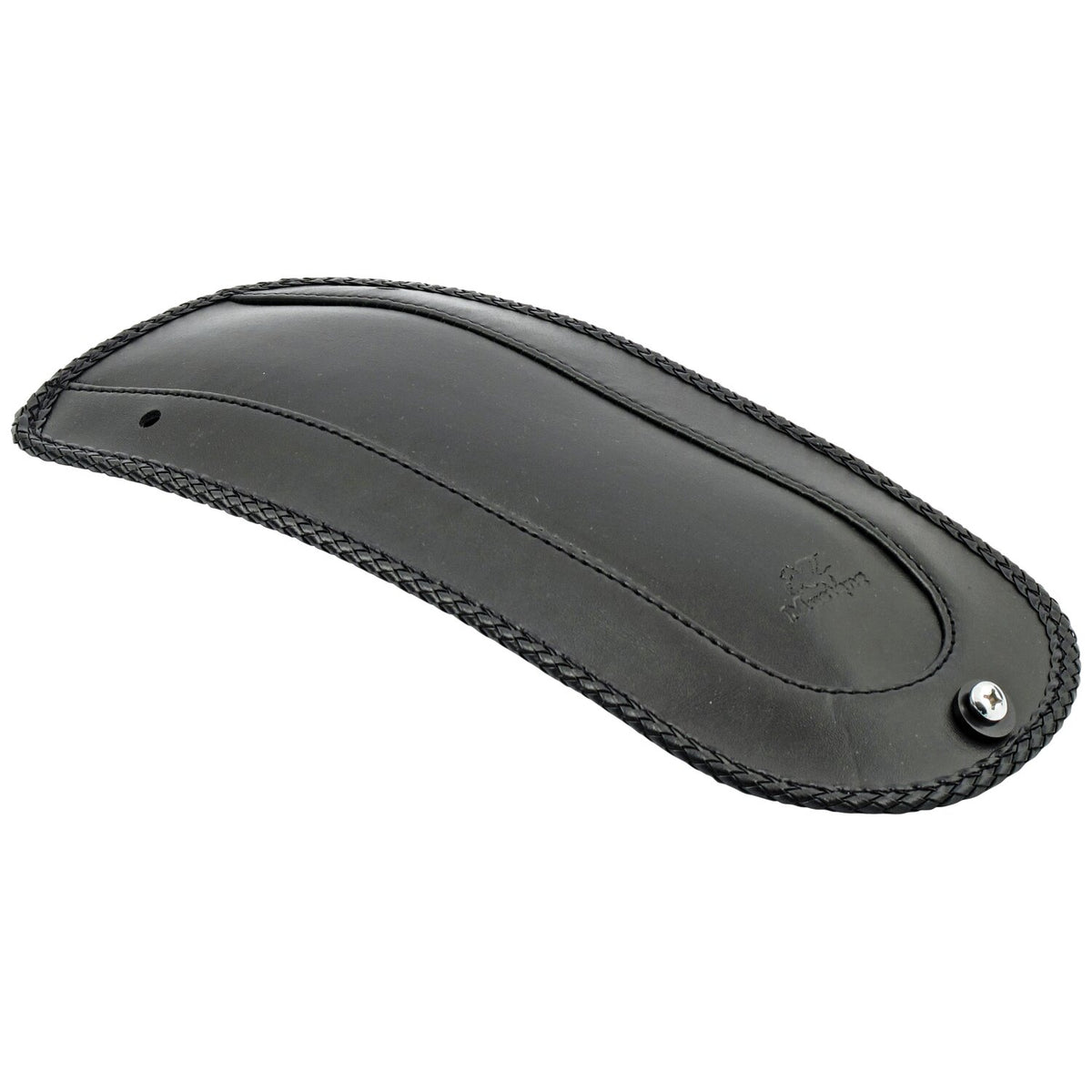 Mustang, rear fender bib. Plain with braided edges