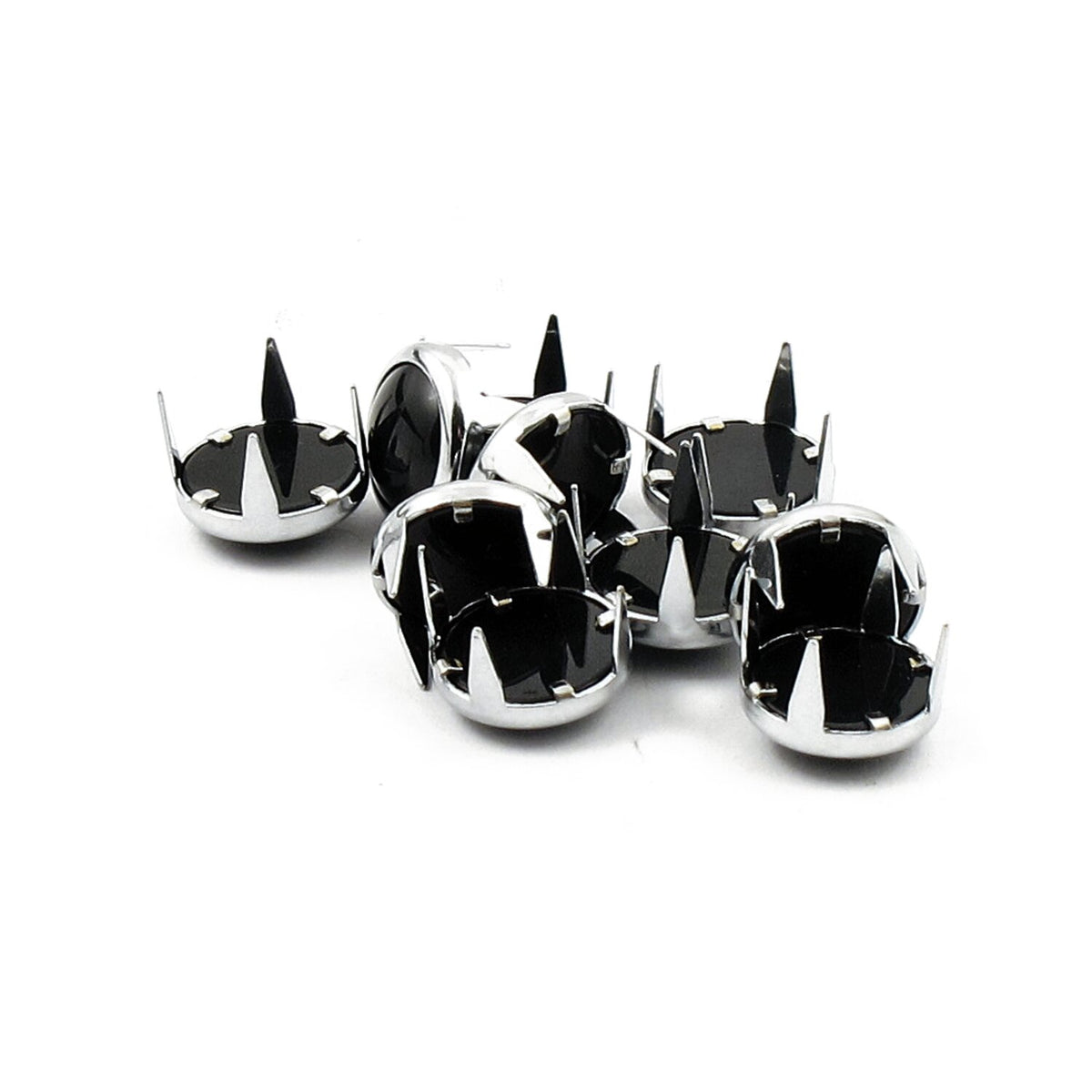 Mustang, decorative studs. Chrome with black pearl