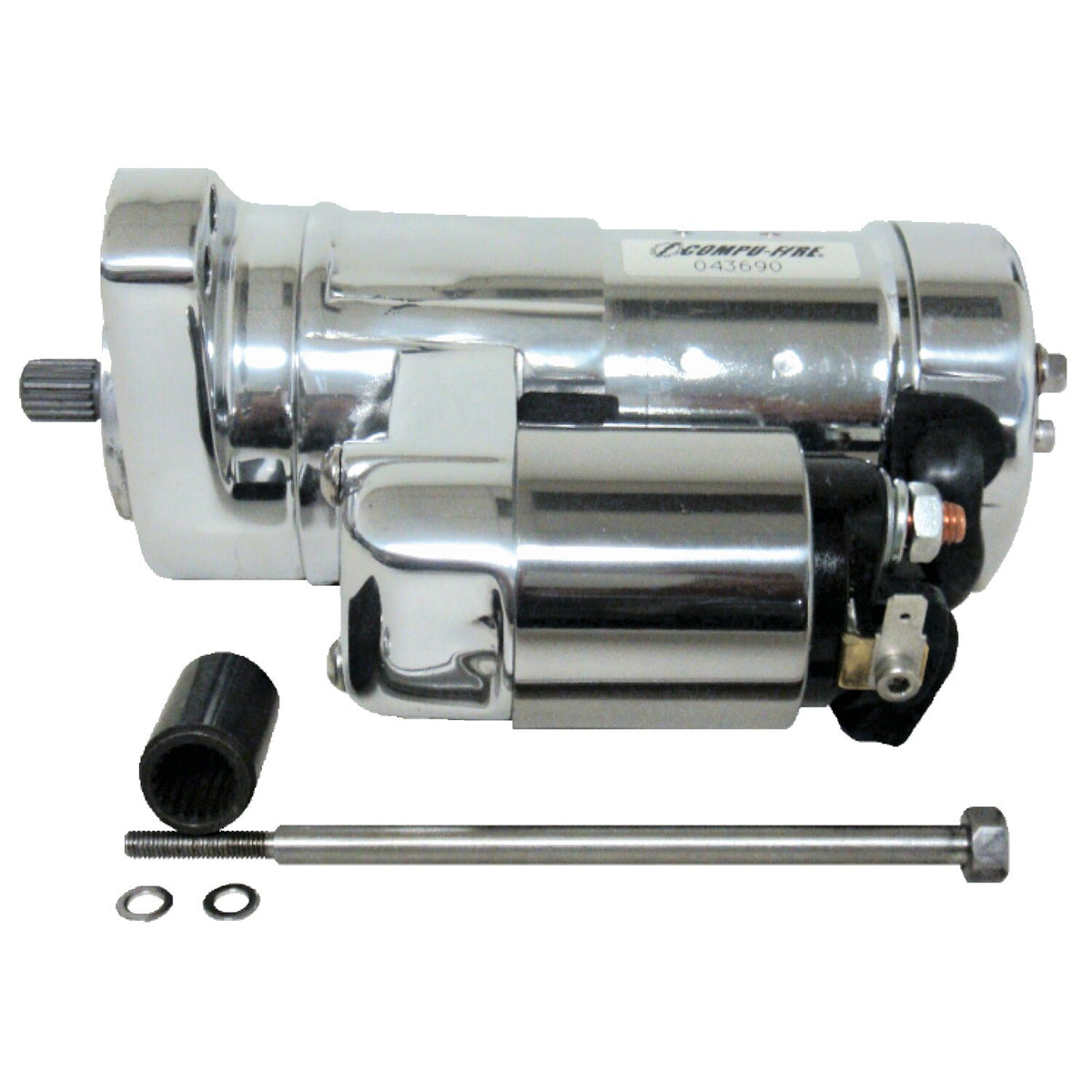 Compu-Fire, GEN3  starter motor. 2.0kW. Chrome