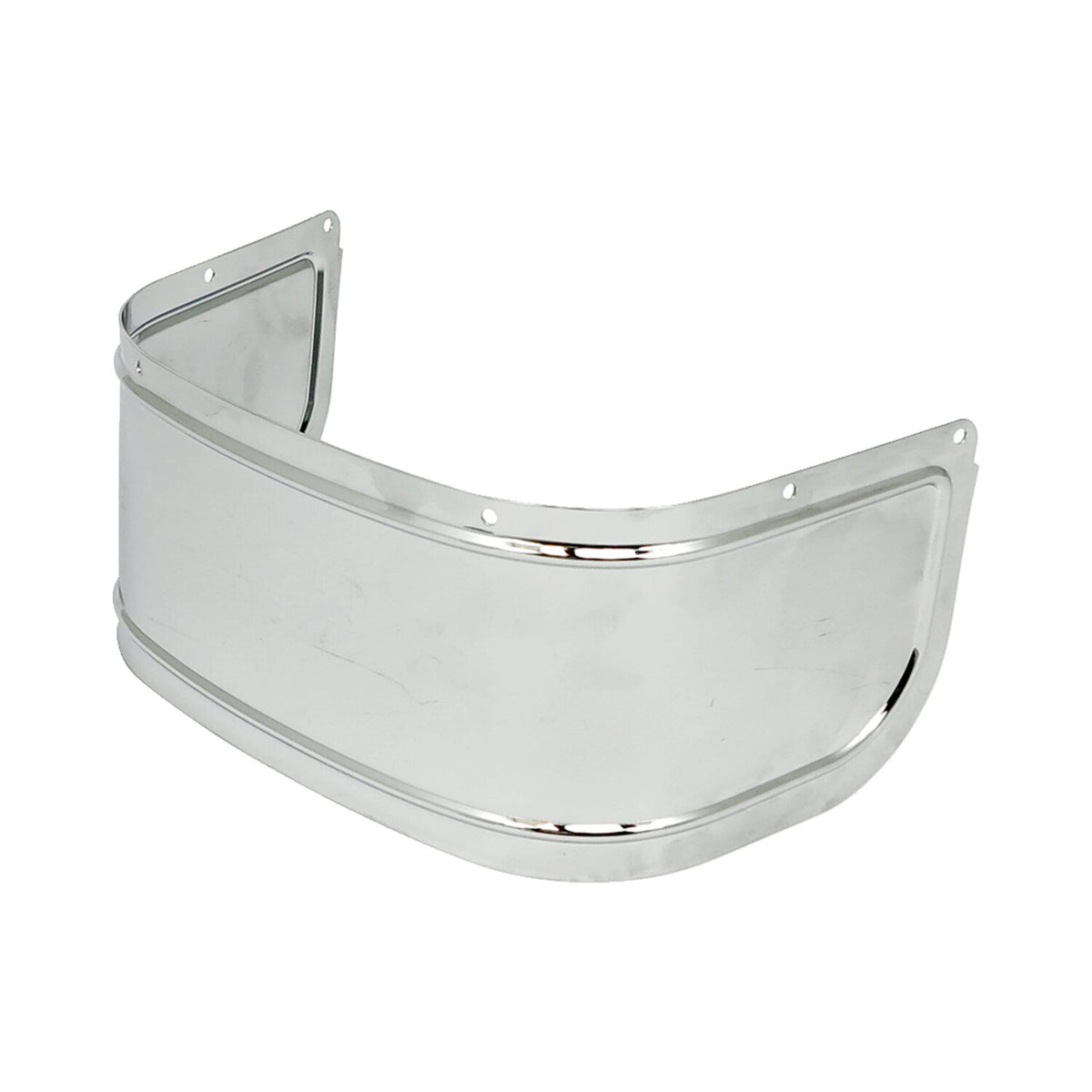 Lower front fender trim. Chrome
