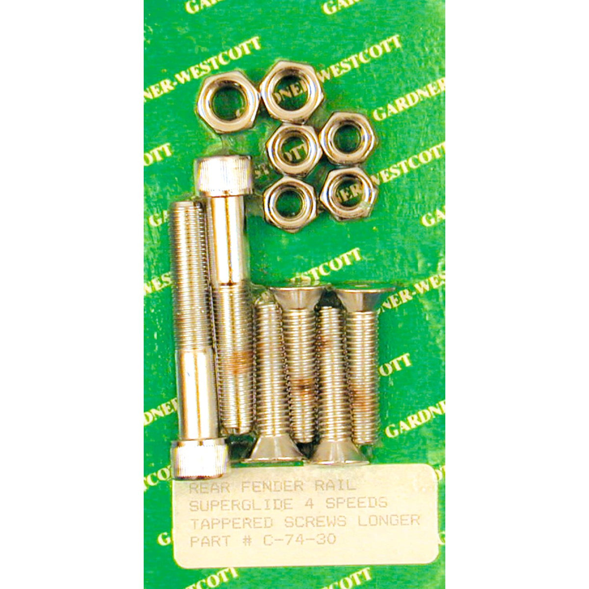 Gardner-Westcott, fender strut mount kit. Chrome Allen head