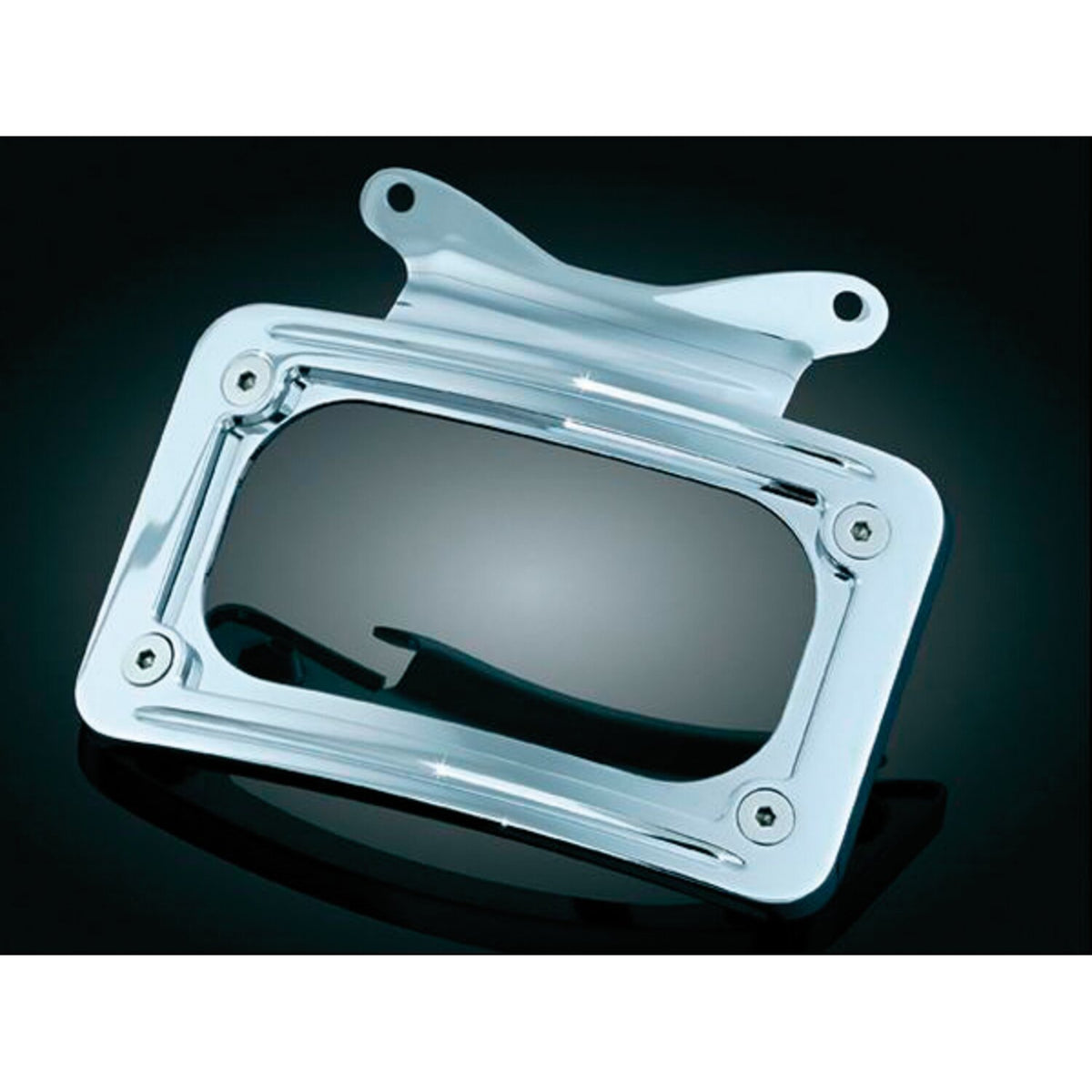 Kuryakyn, curved license plate mount. Chrome