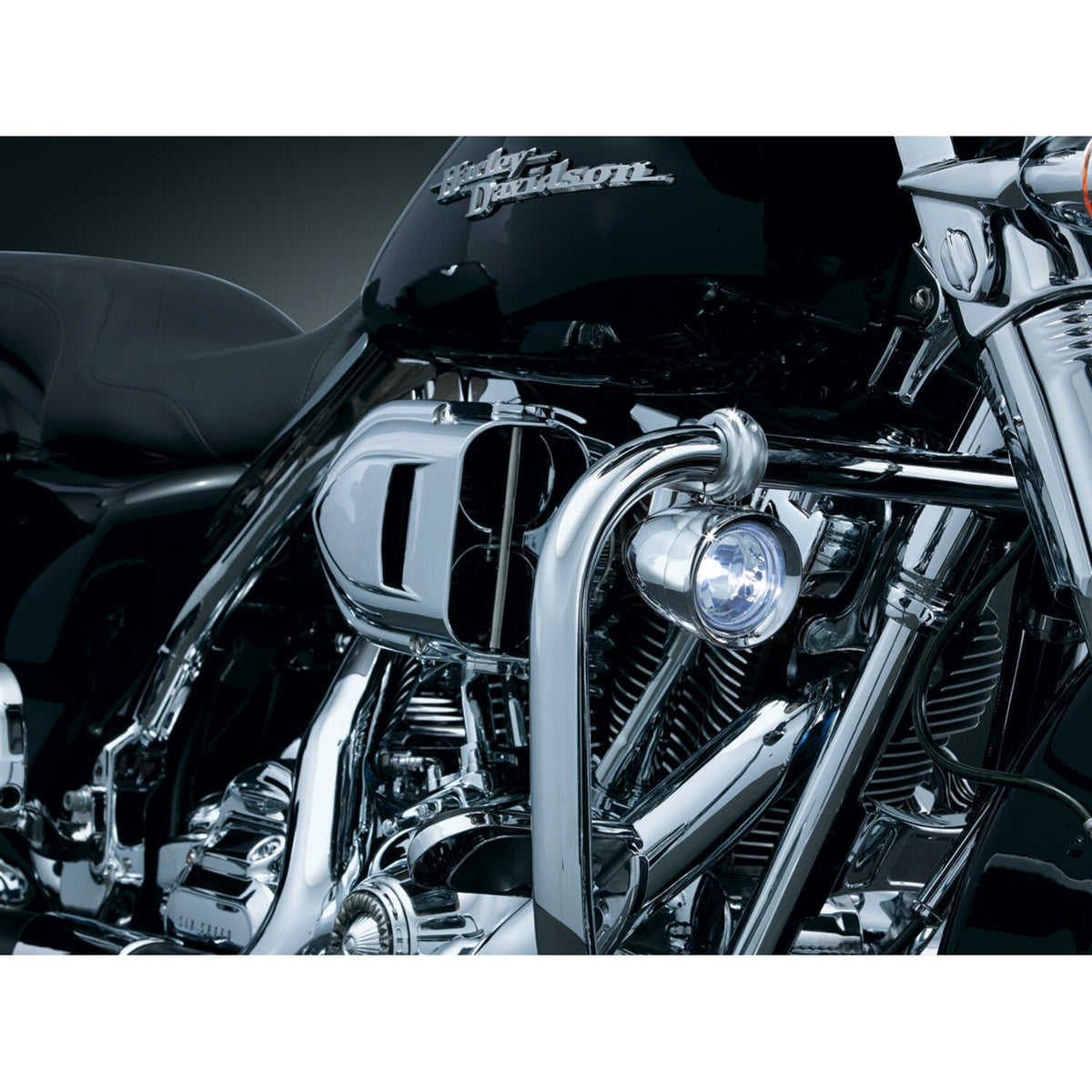 Kuryakyn, Engine guard 3" driving lights. Chrome