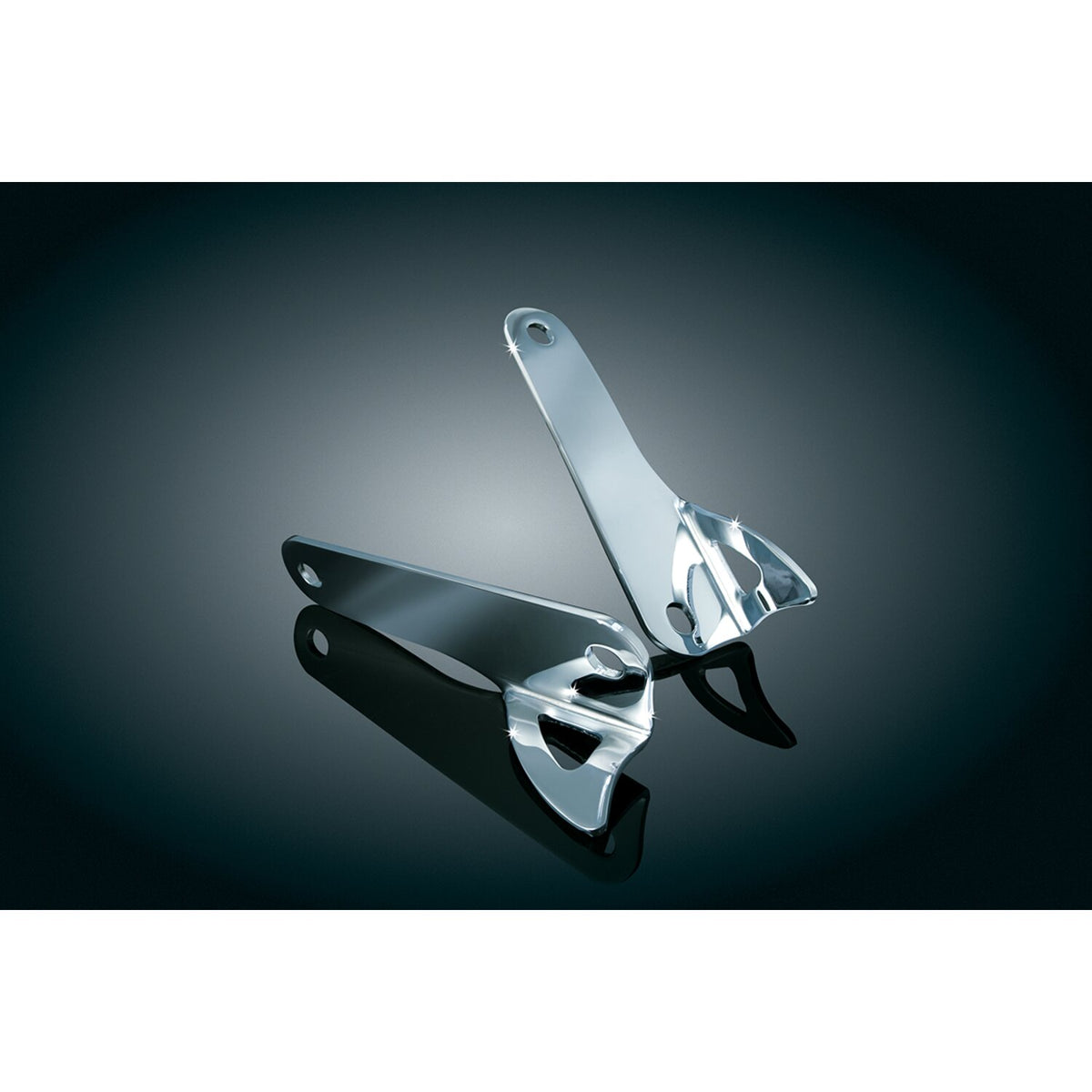 Kuryakyn, Front fork custom tie-down brackets. Chrome