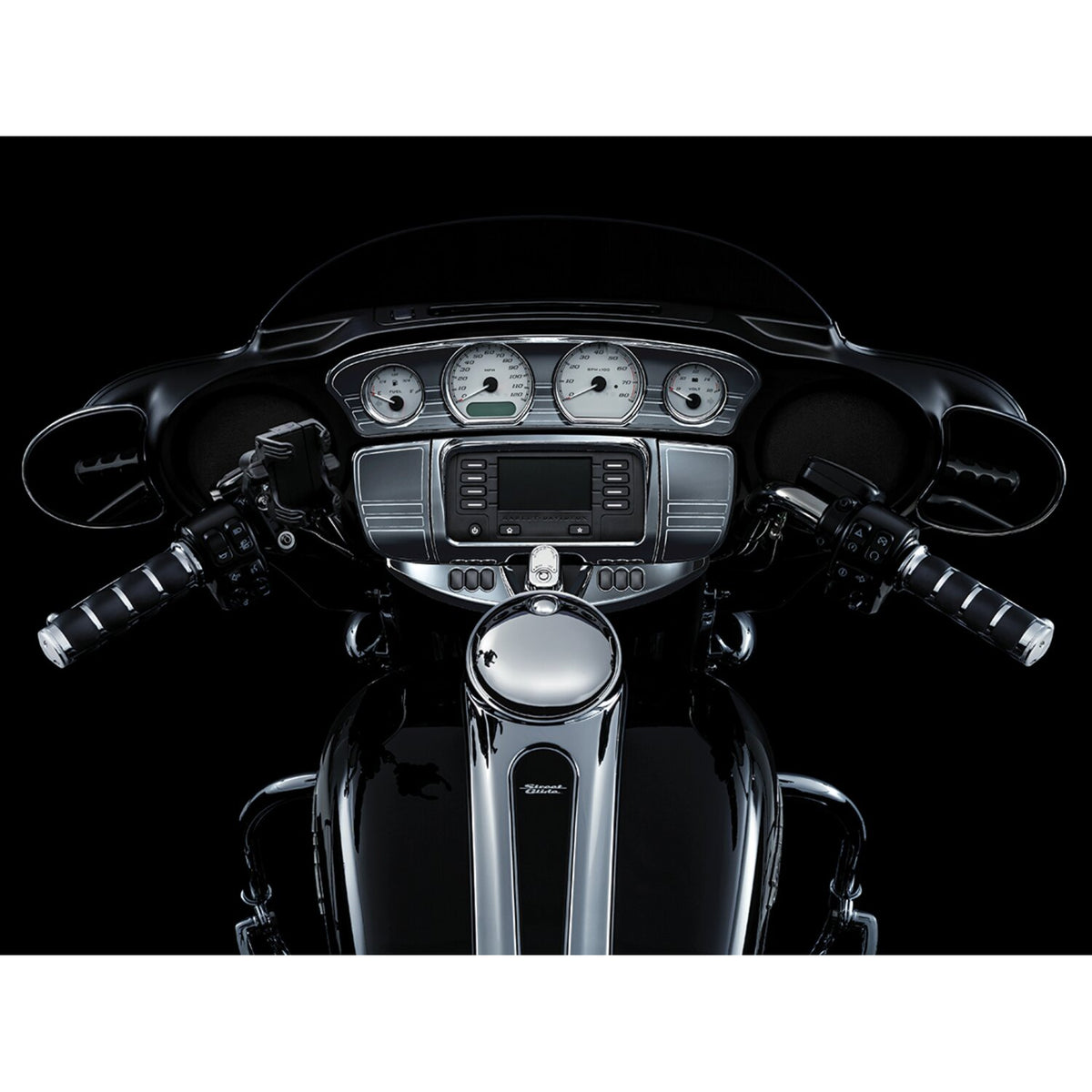 Kuryakyn, Tri-Line stereo trim deluxe kit. Chrome