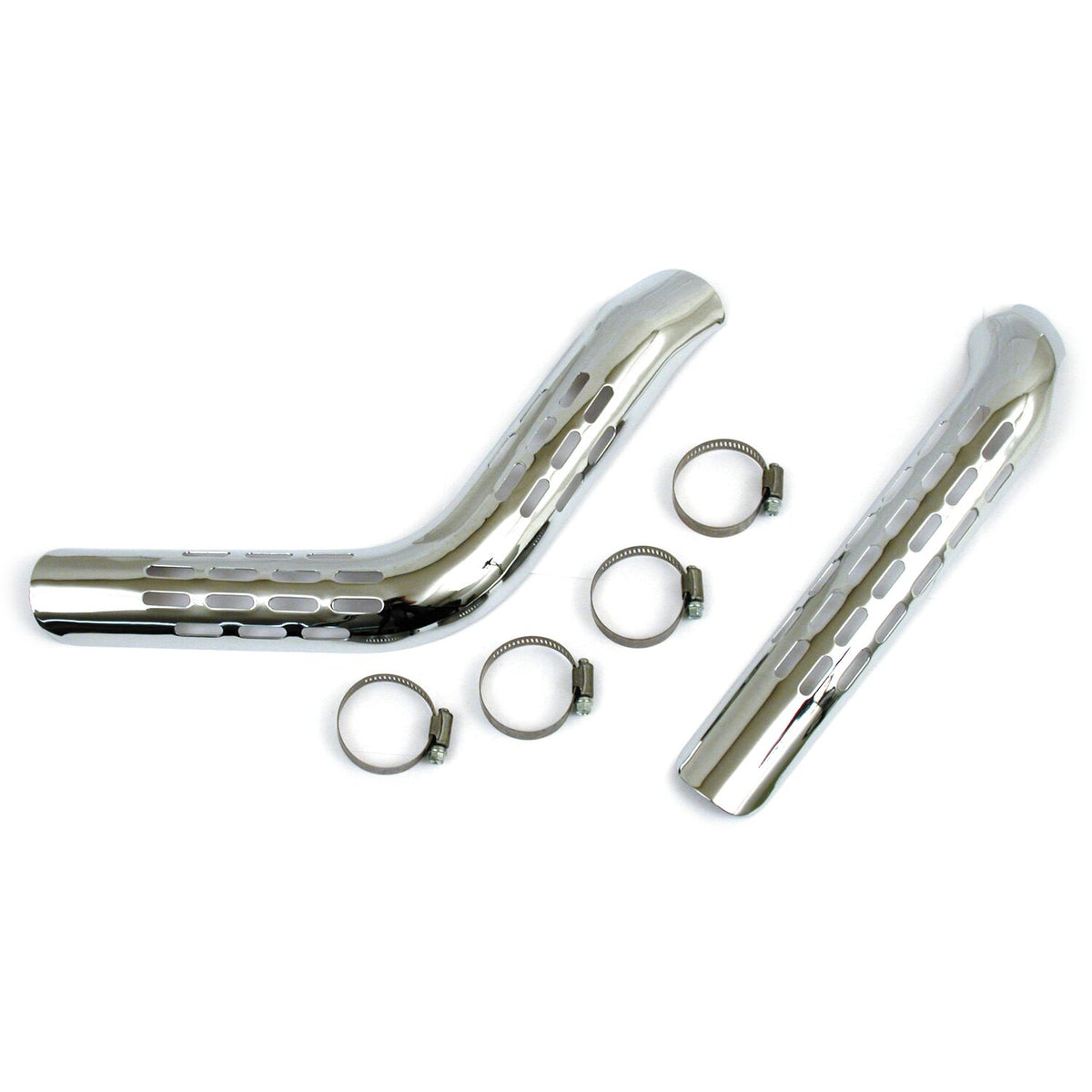 Big Twin perforated heat shield set chrome