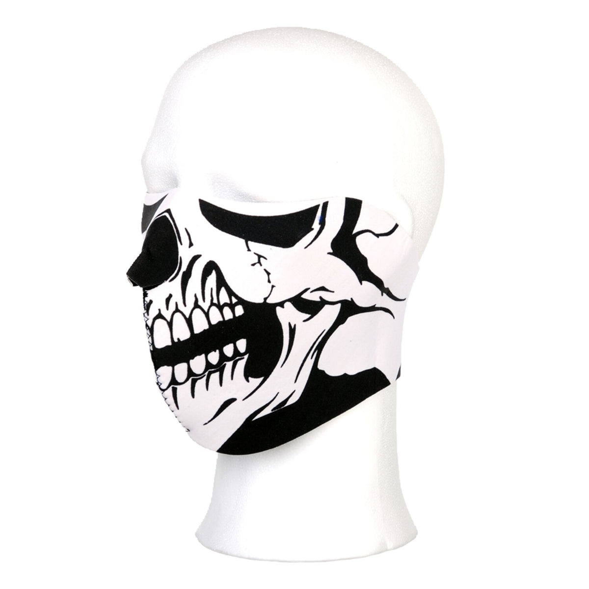 Half face white skull face mask
