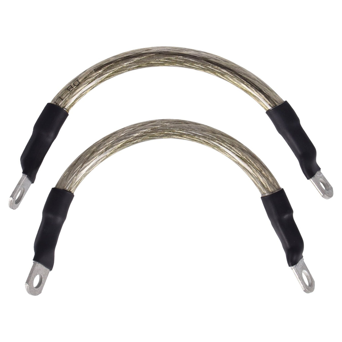NAMZ, battery cable set. Clear. 7 inch (17.5cm)